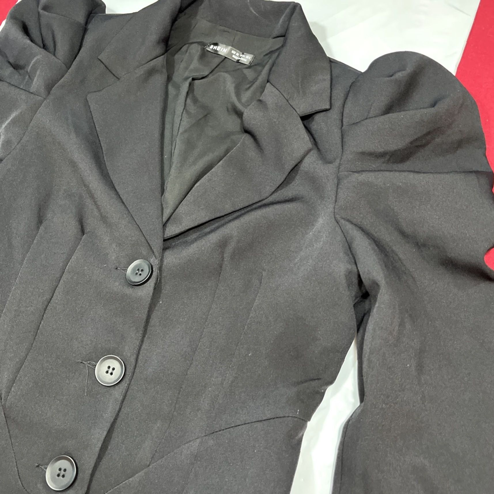 Shein SHEIN Penny Dreadful Black Button Jacket Women’s SMALL Long Puff Sleeves Witchy Size S / US 4 / IT 40 - 6 Thumbnail