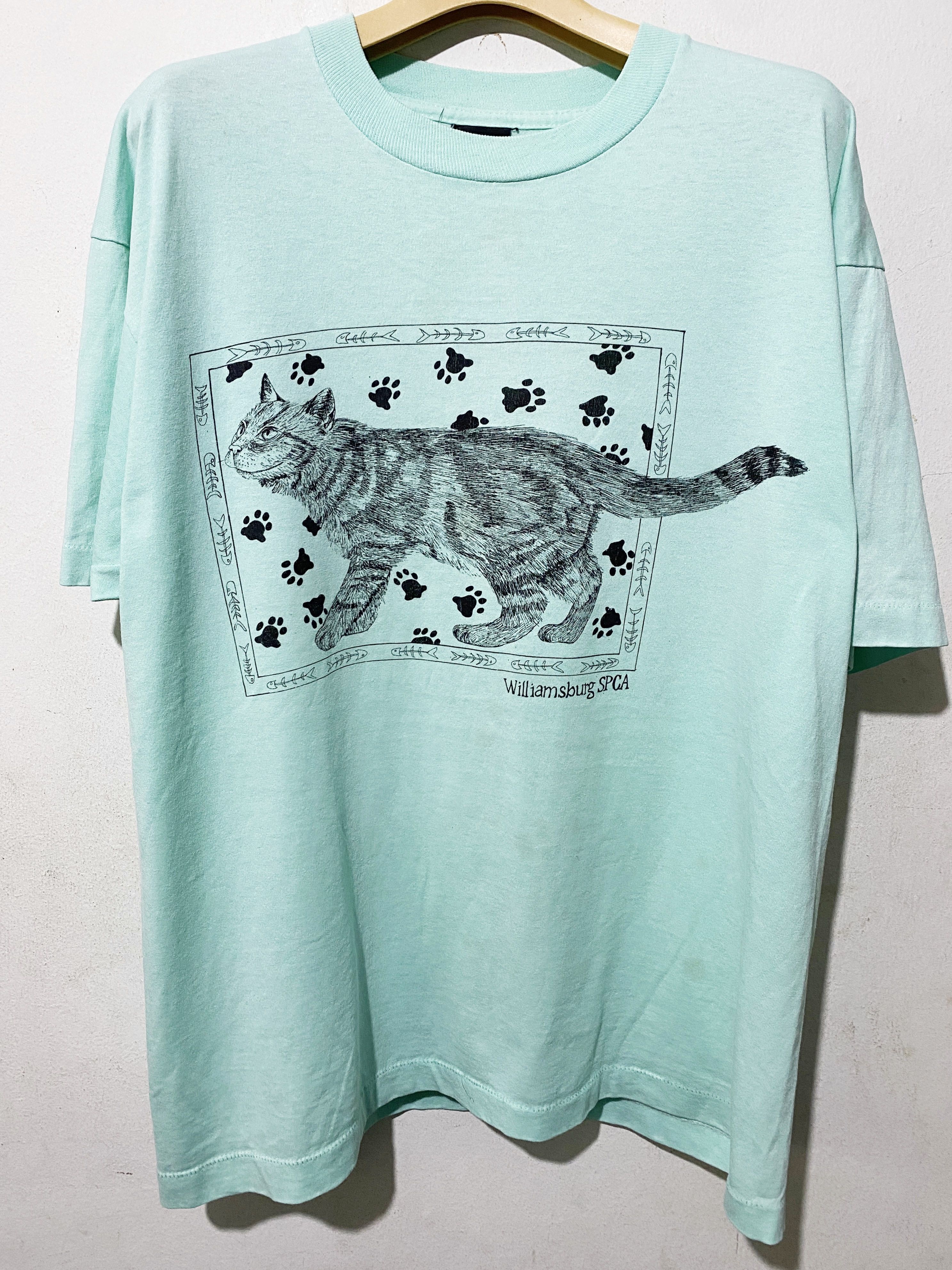 Vintage Vintage 90s Cat Shirt Size US XL / EU 56 / 4 - 1 Thumbnail
