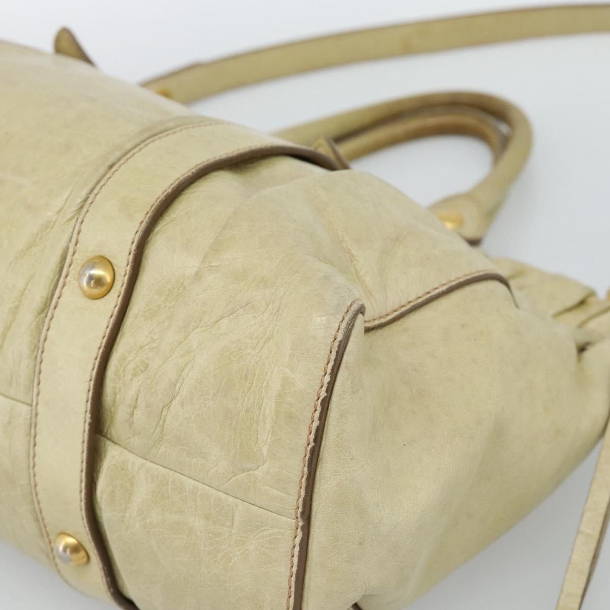 Miu Miu Borsa a mano Miu Miu Matelassé in pelle 2 vie beige oro Size ONE SIZE - 17 Thumbnail
