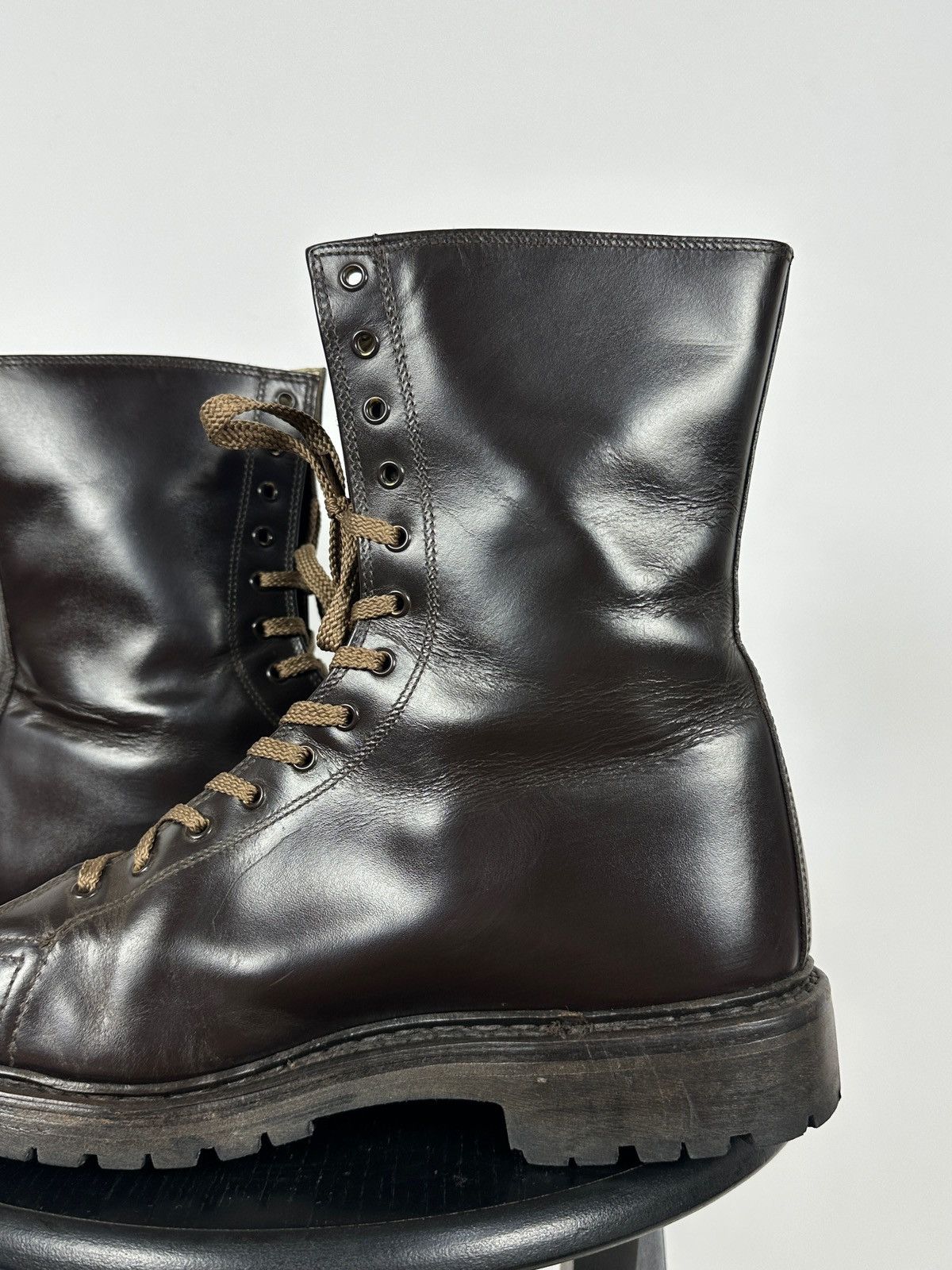 Vintage Vintage Italy Army Paratrooper Combat Brown Leather Boots Size US 9 / EU 42 - 19 Thumbnail