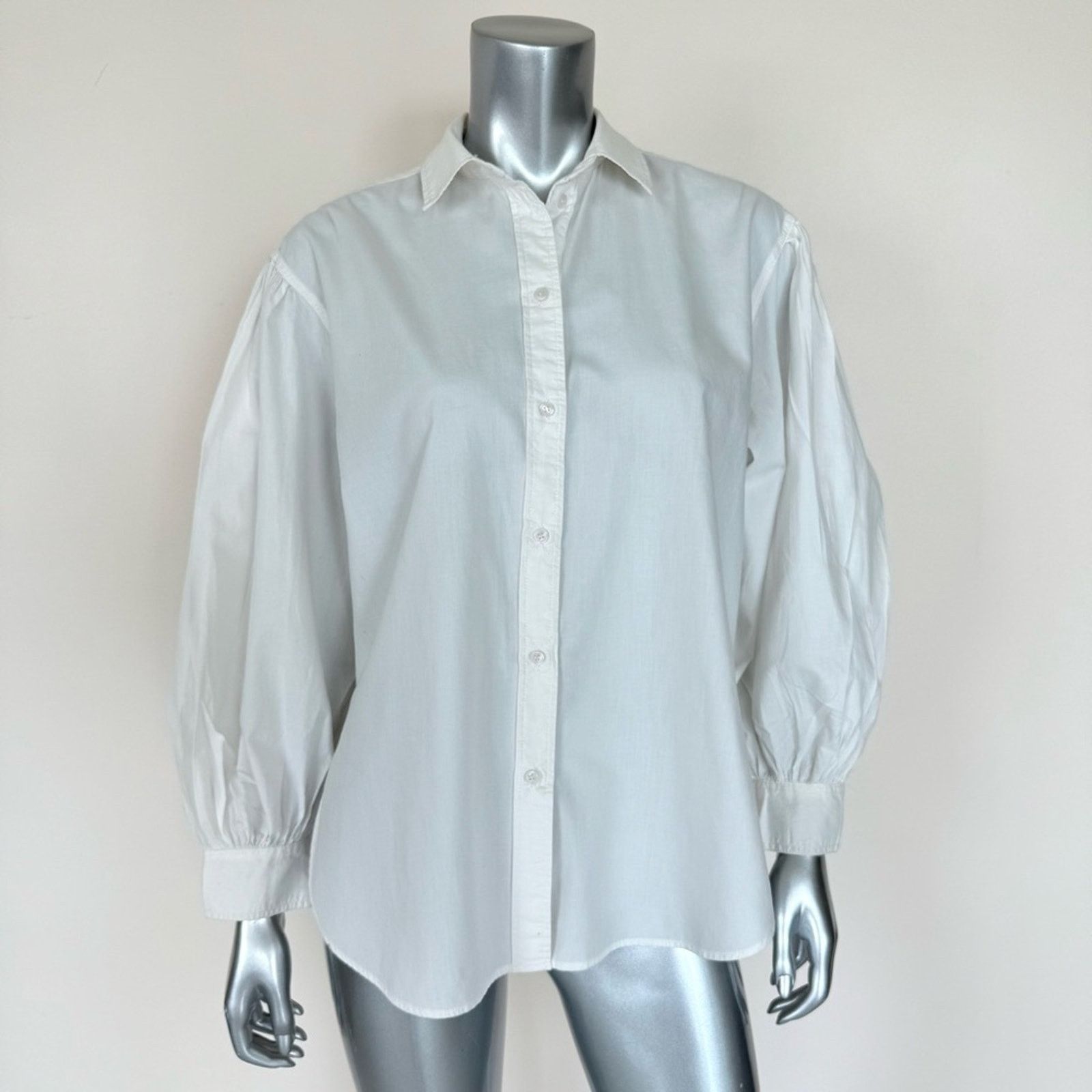 H&M H&M women white oversize cotton blouse size XS Size XS / US 0-2 / IT 36-38 - 1 Thumbnail