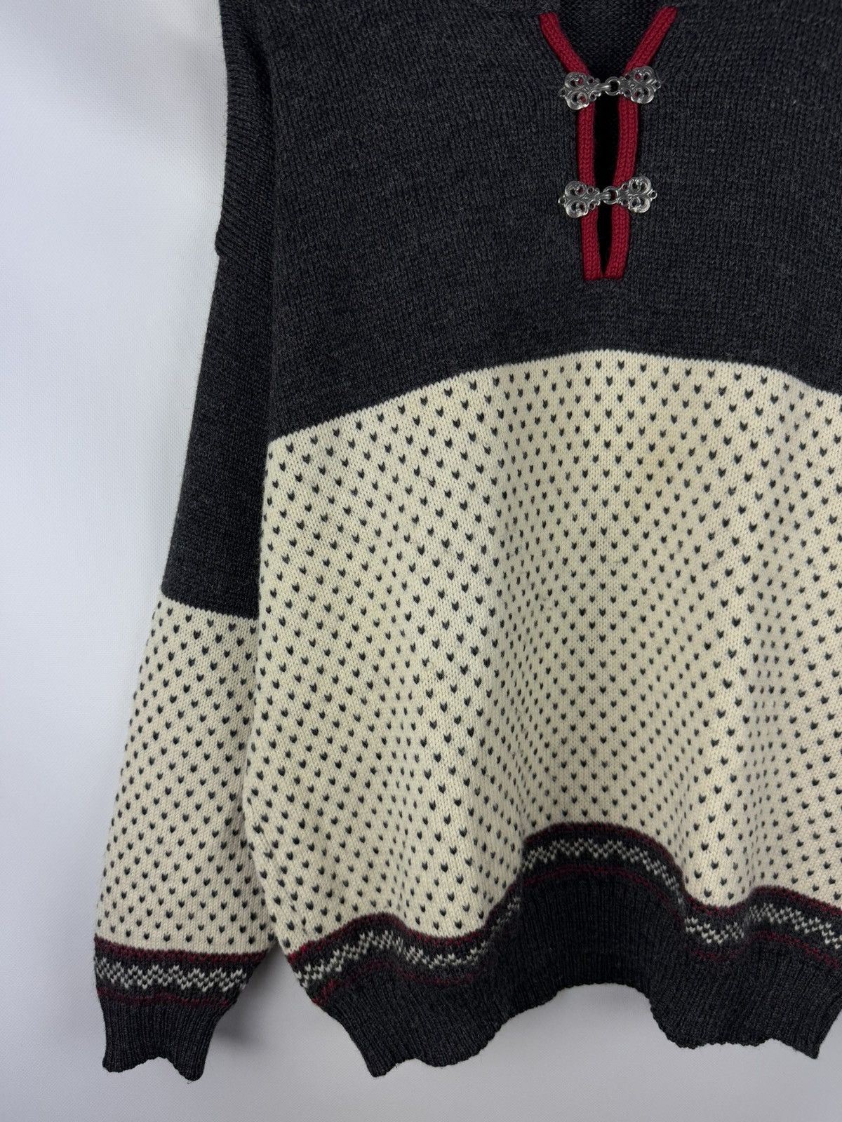 Norwool Norwool Men’s Vintage Knitted Wool Nordic Sweater Pullover Size US L / EU 52-54 / 3 - 7 Thumbnail