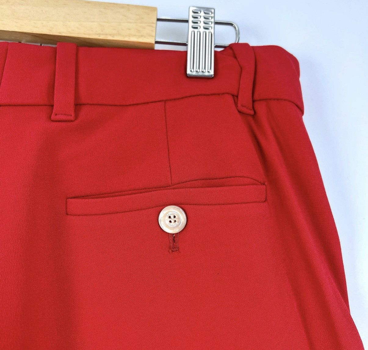 Gucci Gucci / Women's Red Straight-leg Suit Trousers K12 Size 27" / US 4 / IT 40 - 3 Thumbnail