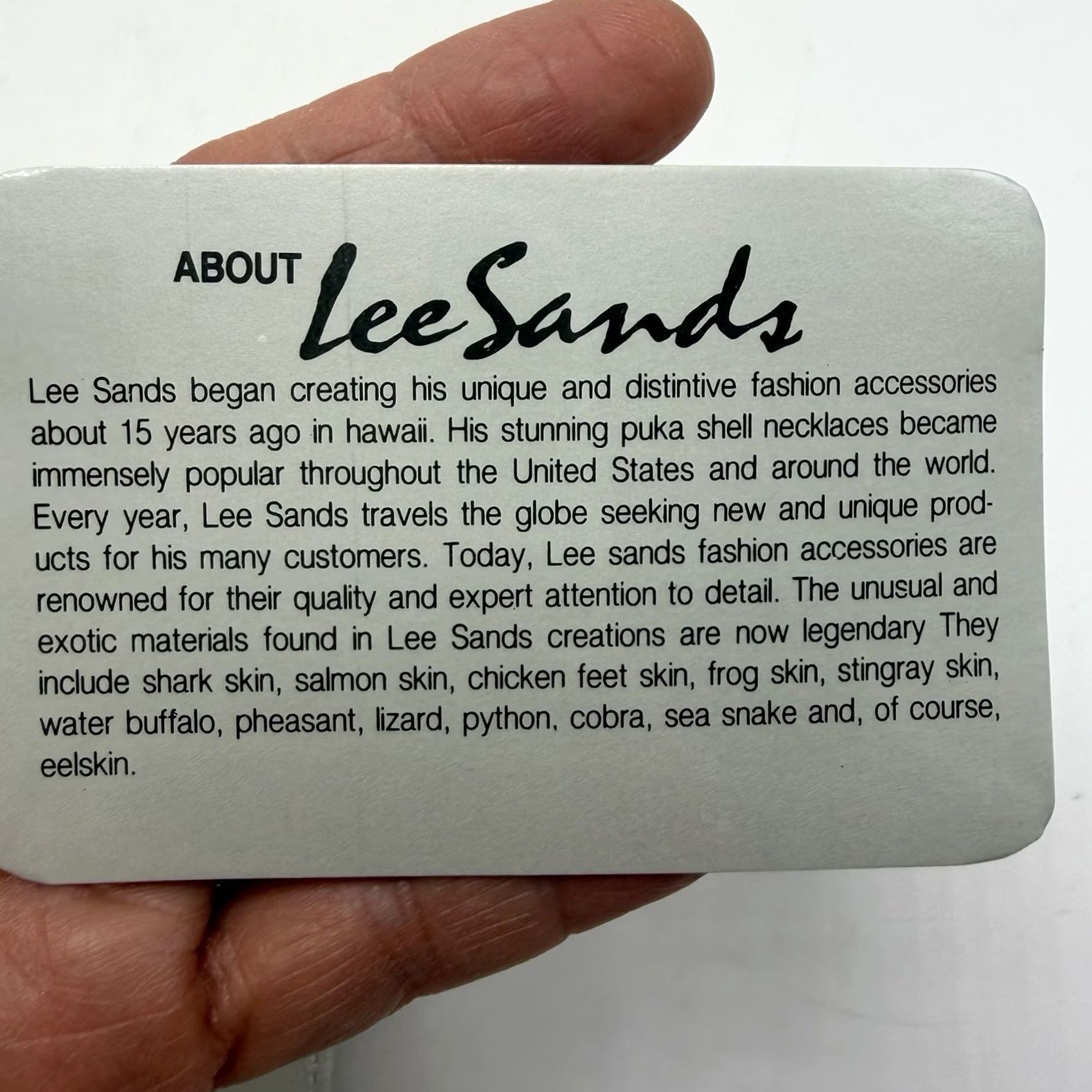 Skin VINTAGE Lee Sands Wallet Woman Ivory Eel Skin Tri Fold Credit Card Leather Folding Size ONE SIZE - 5 Thumbnail