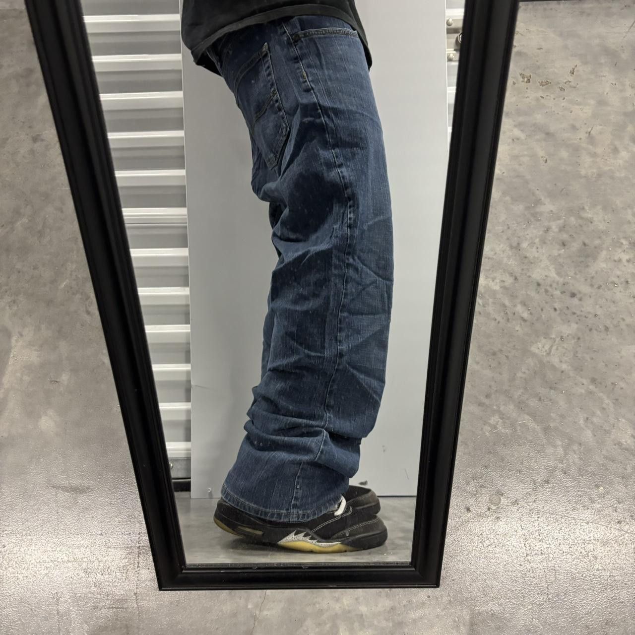 Japanese Brand × Vintage Crazy Vintage Y2K/2000s Grunge Dark Wash Skater Denim Jeans! Size US 34 / EU 50 - 2 Thumbnail