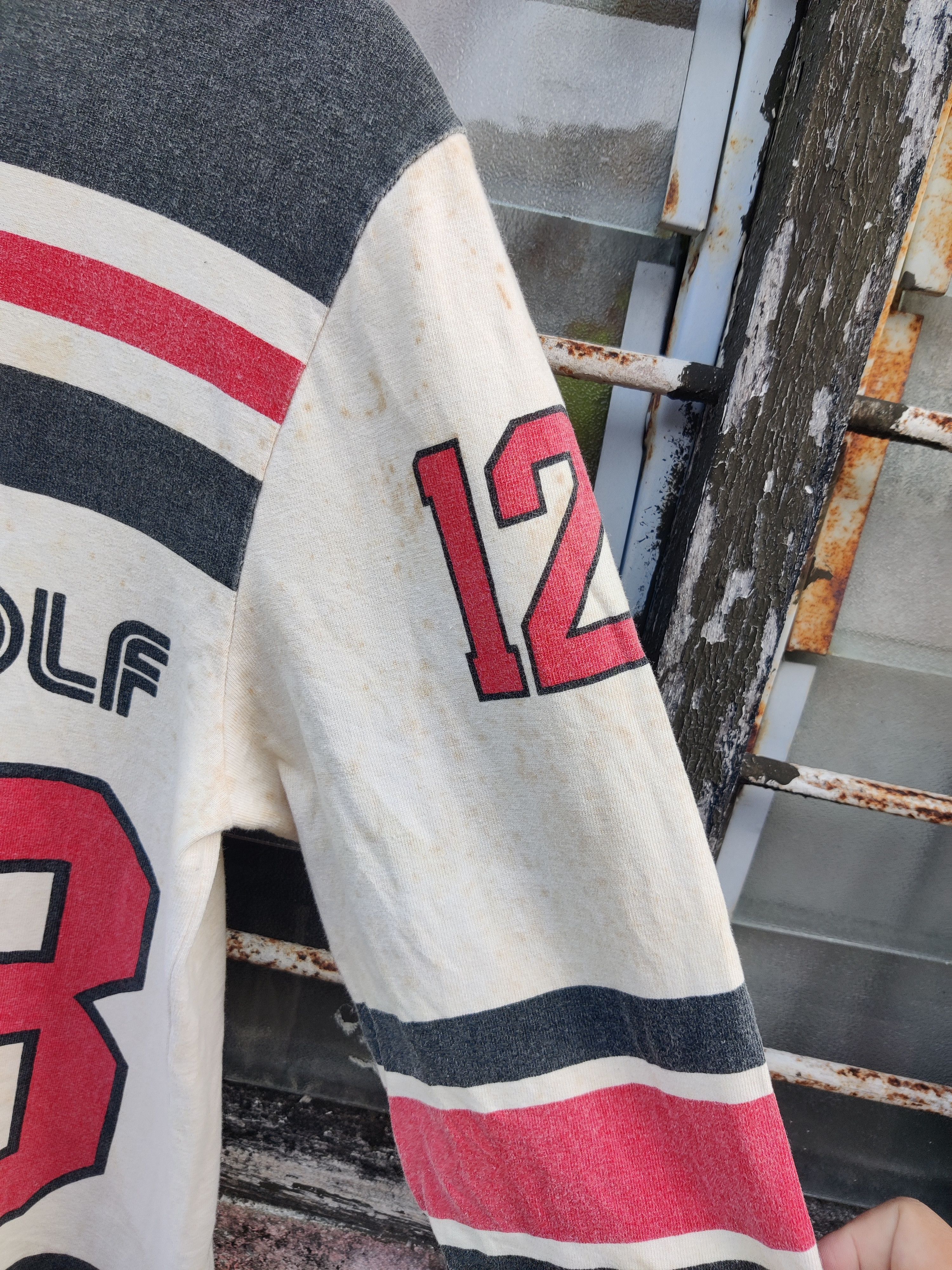 Other Vintage Stain Distressed Blackwolf 123 NFL Stripe Shirt Size US S / EU 44-46 / 1 - 6 Thumbnail