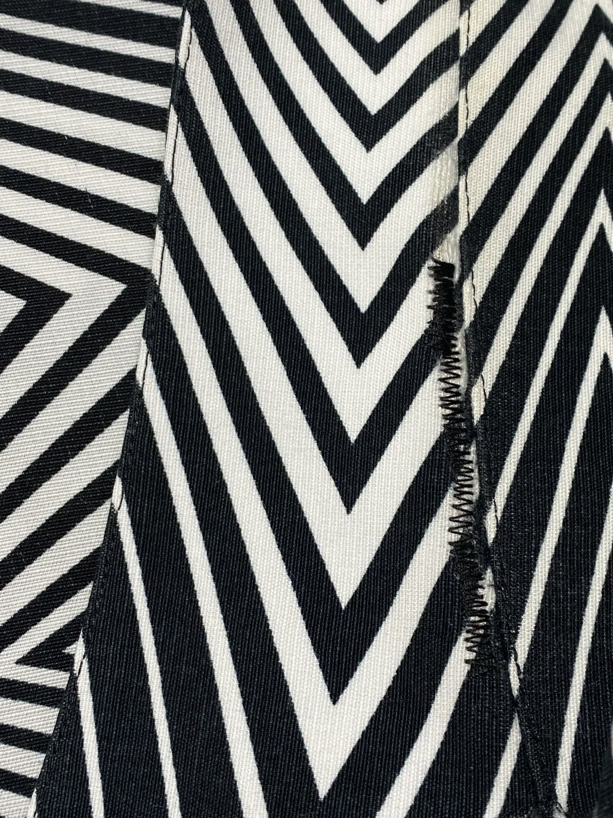 Vintage Y2K Black White Zig Zag Lines Basic Abstract Party Shirt Size US L / EU 52-54 / 3 - 10 Thumbnail