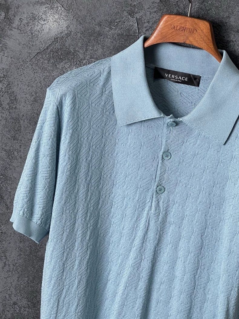 Versace Versace Blue lapel short-sleeved polo shirt Size US S / EU 44-46 / 1 - 5 Thumbnail