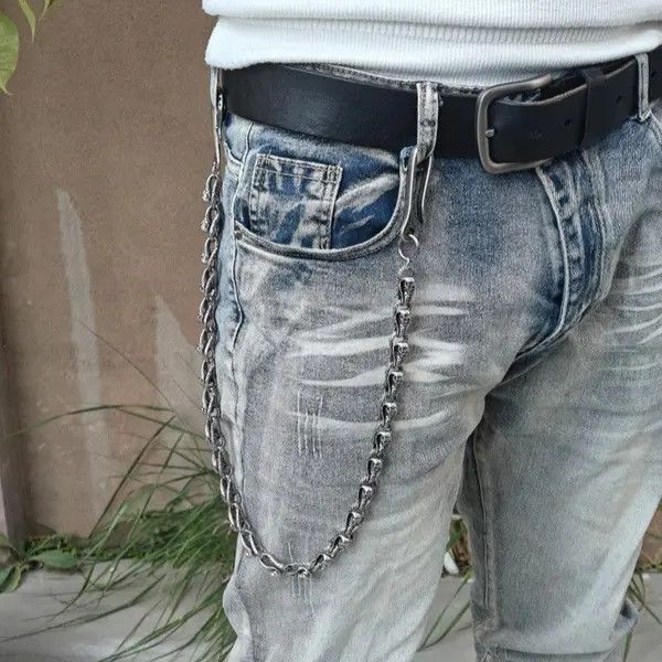 Jewelry Punk Waist Pants Chain Wallet Chain Skull Keychain Size ONE SIZE - 1 Thumbnail
