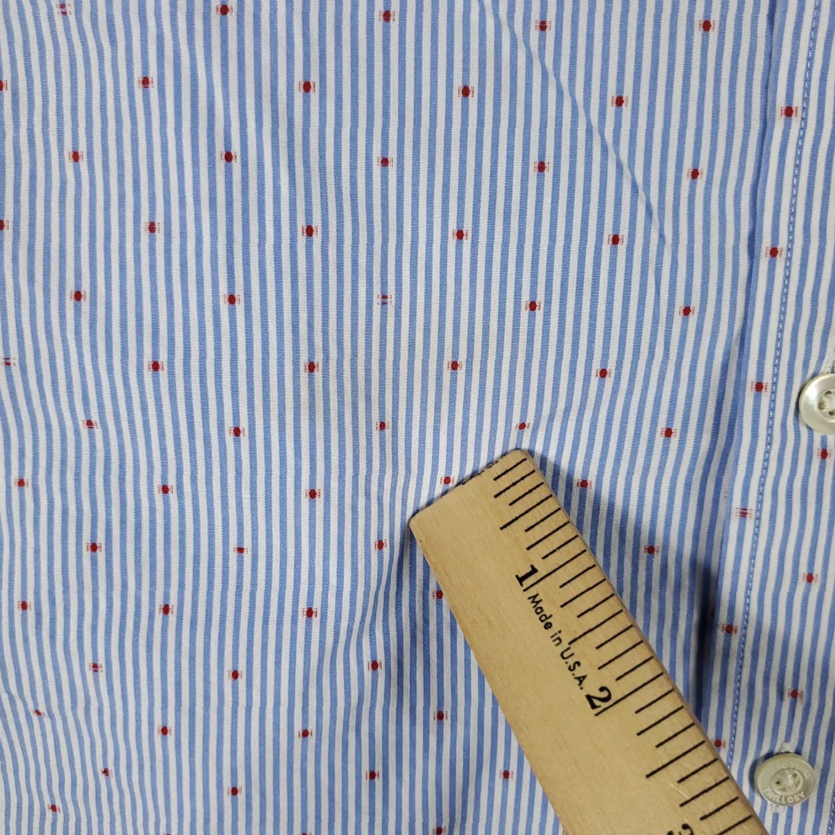 Vintage Twillory Shirt Mens 15.5 Blue White Striped Button-Up Long Sleeve Dress Shirt Casual Formal Workwear Blue Mens 15.5 Size 40R - 3 Thumbnail