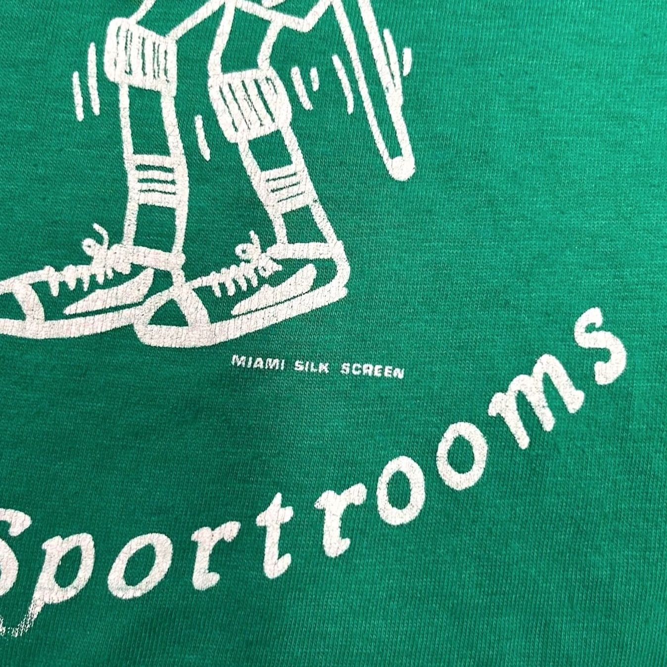 Hanes VINTAGE Hanes Racquetball League Miami Hileah single stitch green t-shirt old man 80s L Mens Size US L / EU 52-54 / 3 - 3 Thumbnail