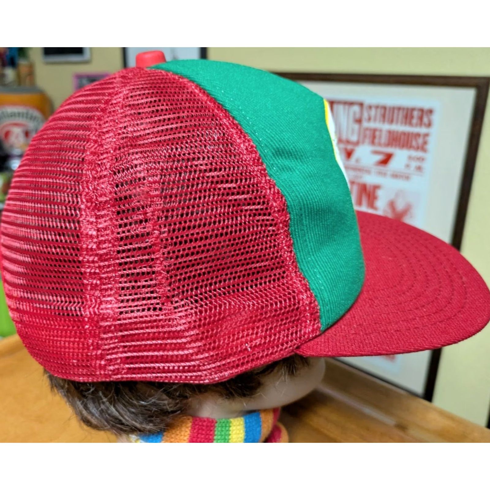 Vintage VTG Shrin er Irem Mason Logo Red Green Foam Snapback Trucker Hat Cap Men Adjustable Vintage Hat Cap Mens Size ONE SIZE - 4 Thumbnail