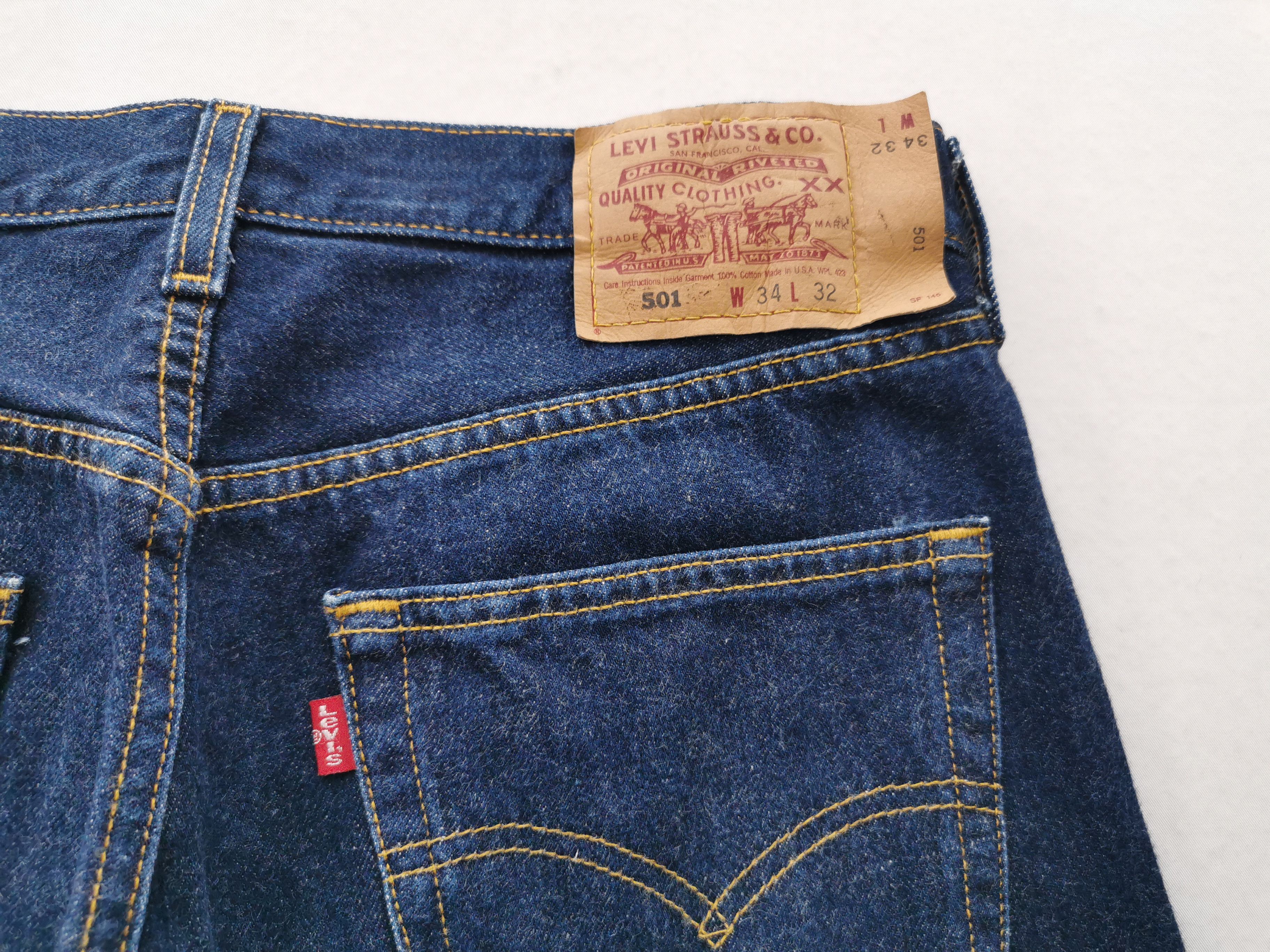 Levi's Vintage 90s Levis Lot 501 Denim Made In USA Size 34/34x32 Size US 34 / EU 50 - 6 Thumbnail