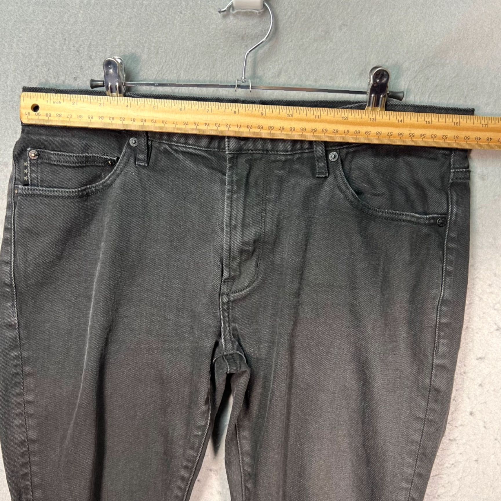 John Varvatos John Varvatos Mens Jeans Black Slim Fit Denim Size 33 Size US 33 - 6 Thumbnail