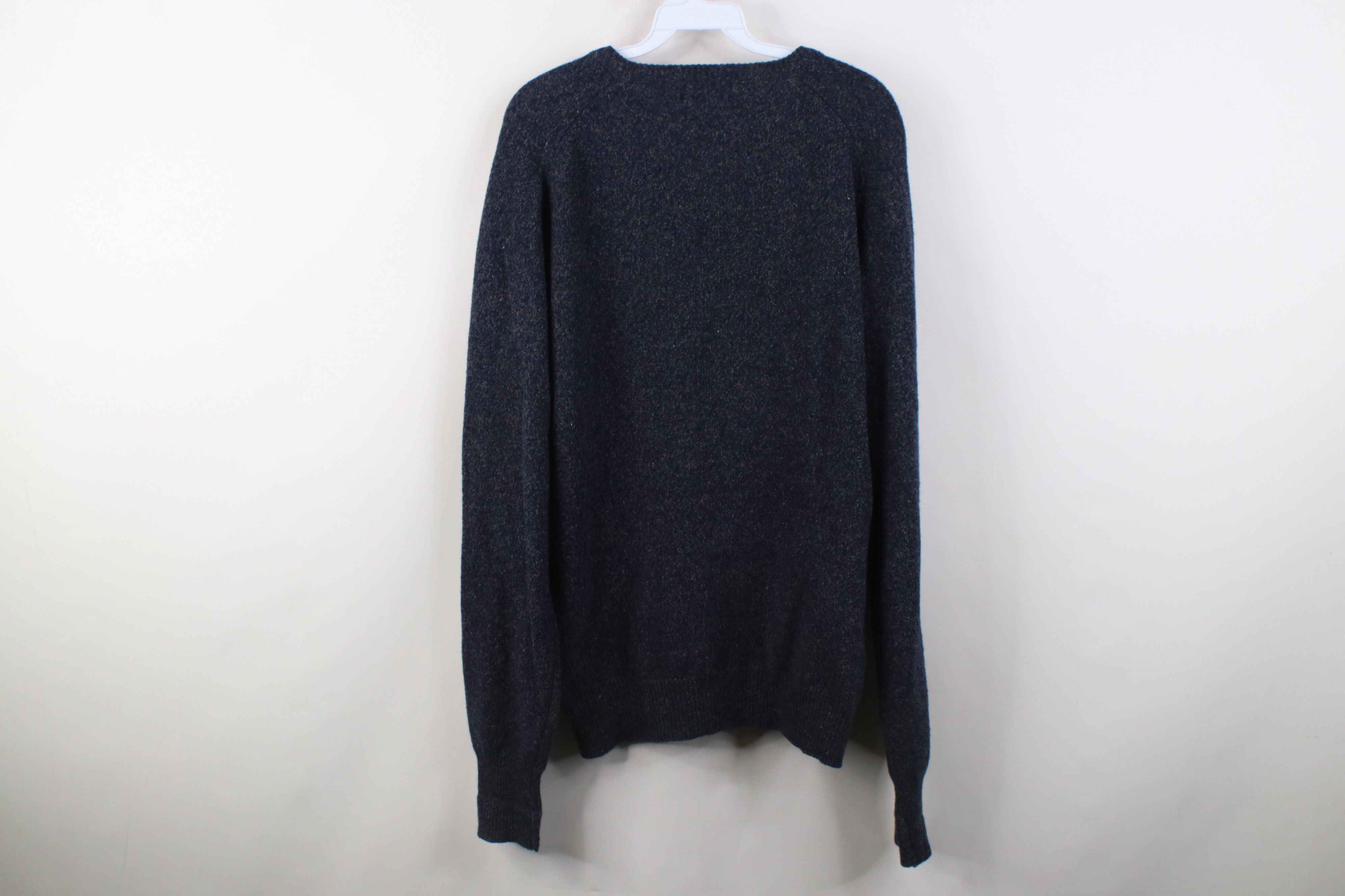 Vintage Vintage 90s Streetwear Knit V-Neck Sweater Heather Blue Size US L / EU 52-54 / 3 - 8 Thumbnail