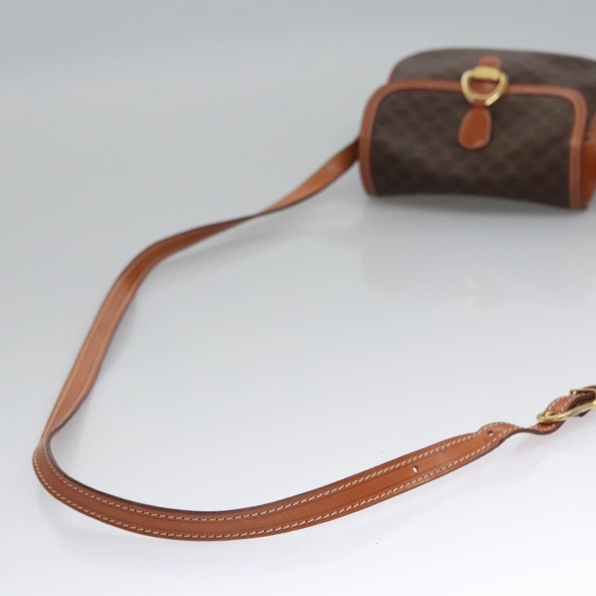 Celine CELINE Macadam Canvas Shoulder Bag Pvc Leather Brown Gold Size ONE SIZE - 7 Thumbnail