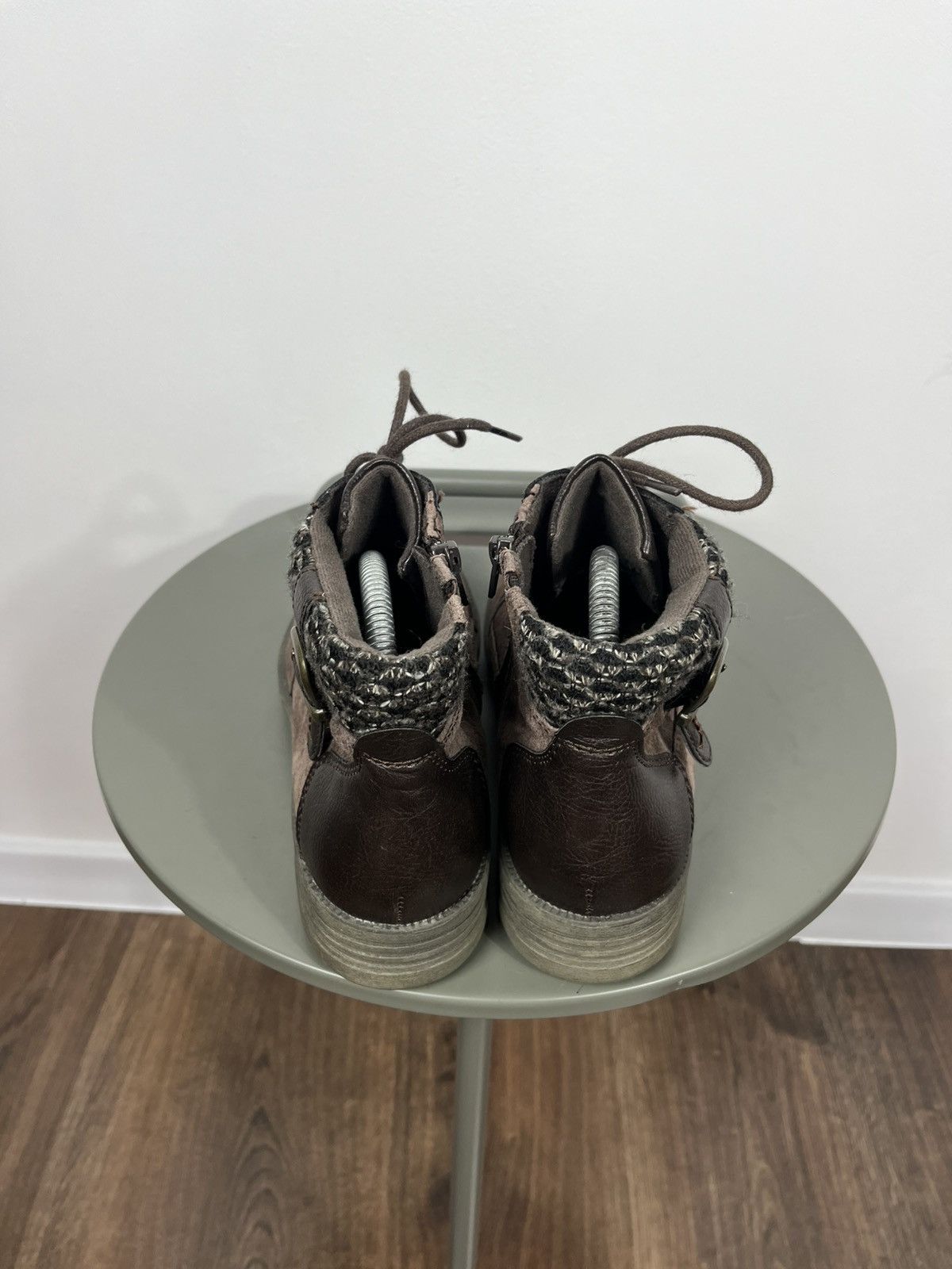 Other Earth Spirit Brown Suede Boots Knit Cuff Lace Up Size EU 41 Size US 10 / IT 40 - 7 Thumbnail