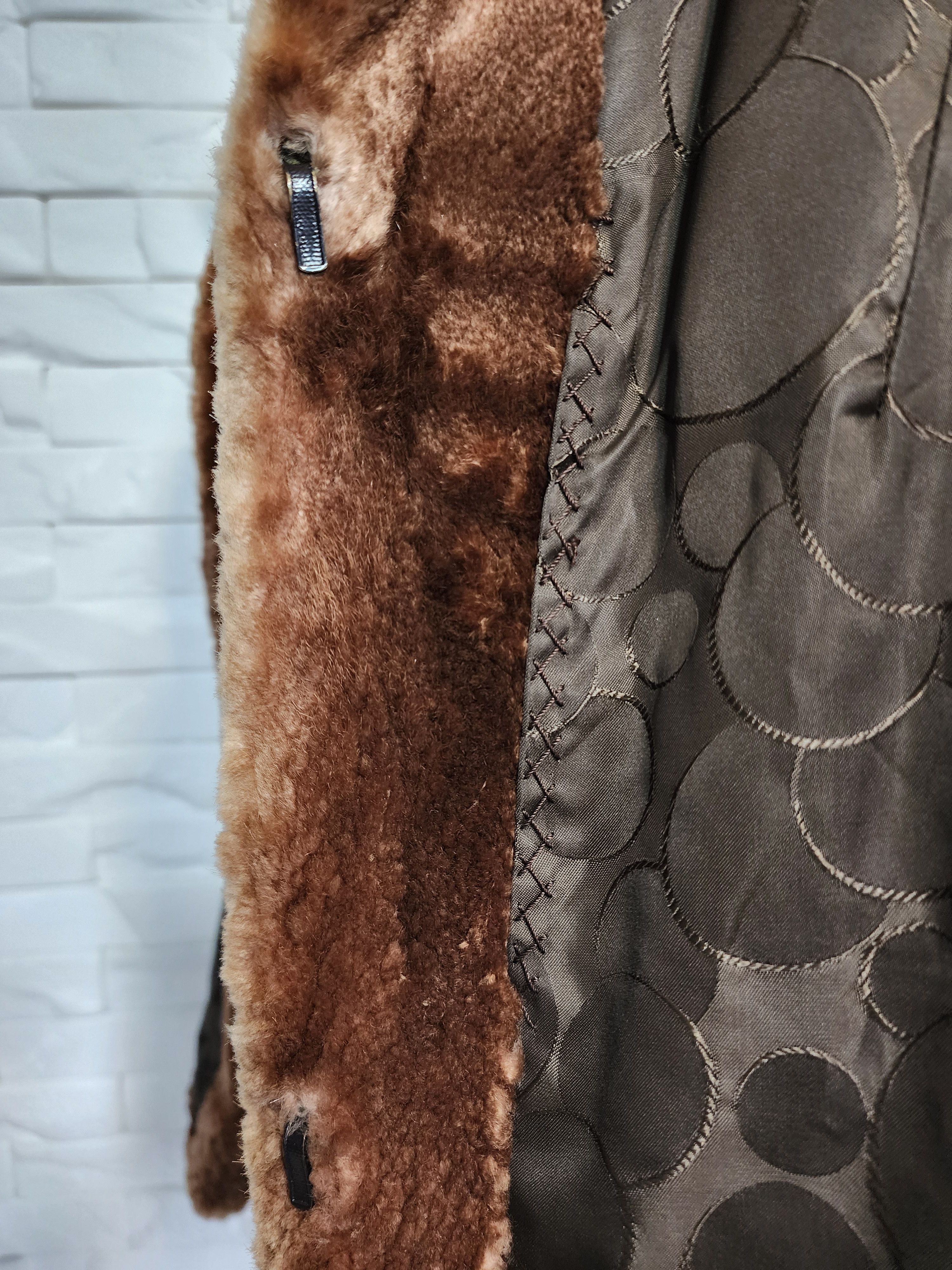 Furla Warm Brown Women's Fur Coat. Size M / US 6-8 / IT 42-44 - 10 Thumbnail