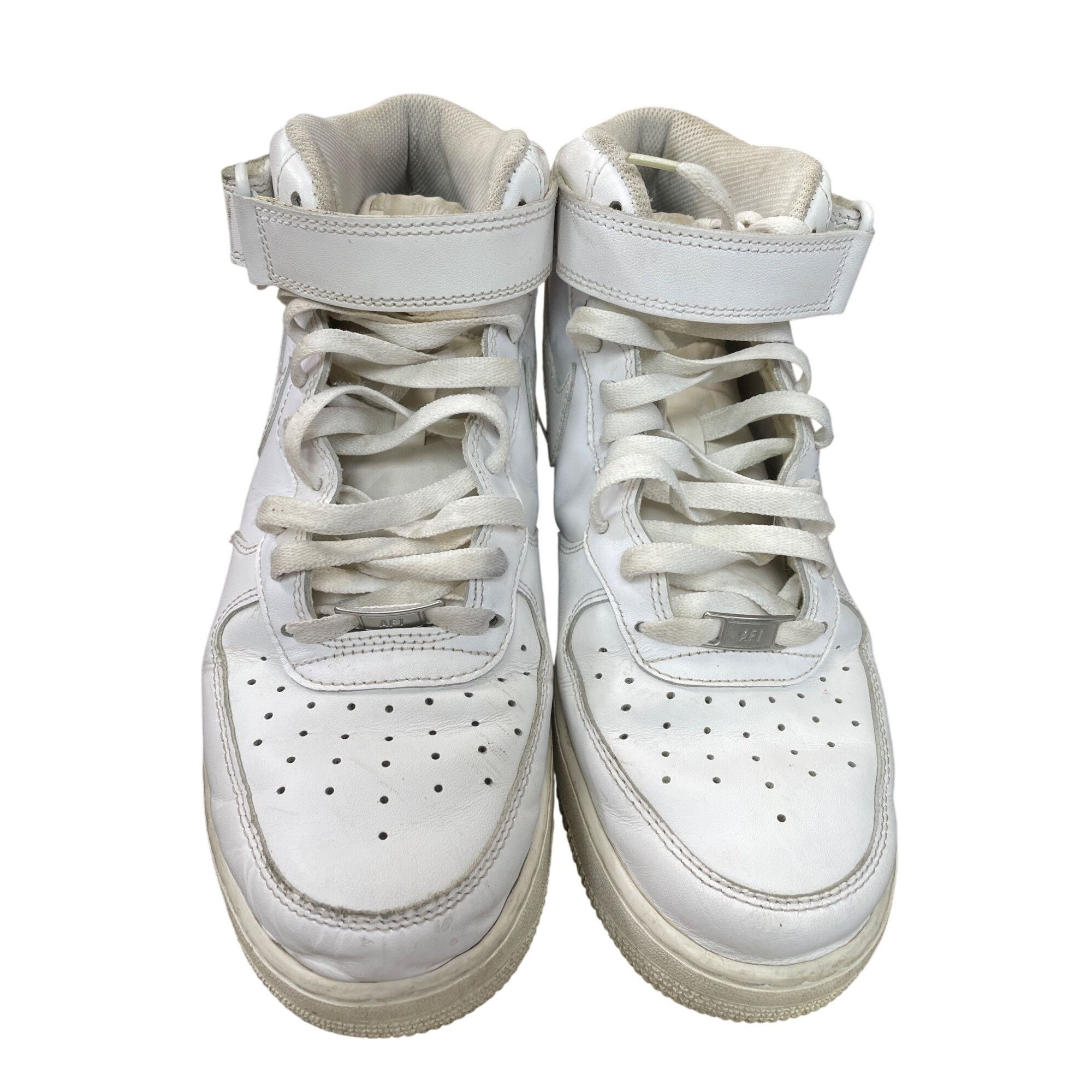 Nike Nike Air Force 1 mens vintage triple white Mid sneakers Size Size US 10.5 / EU 43-44 - 12 Thumbnail