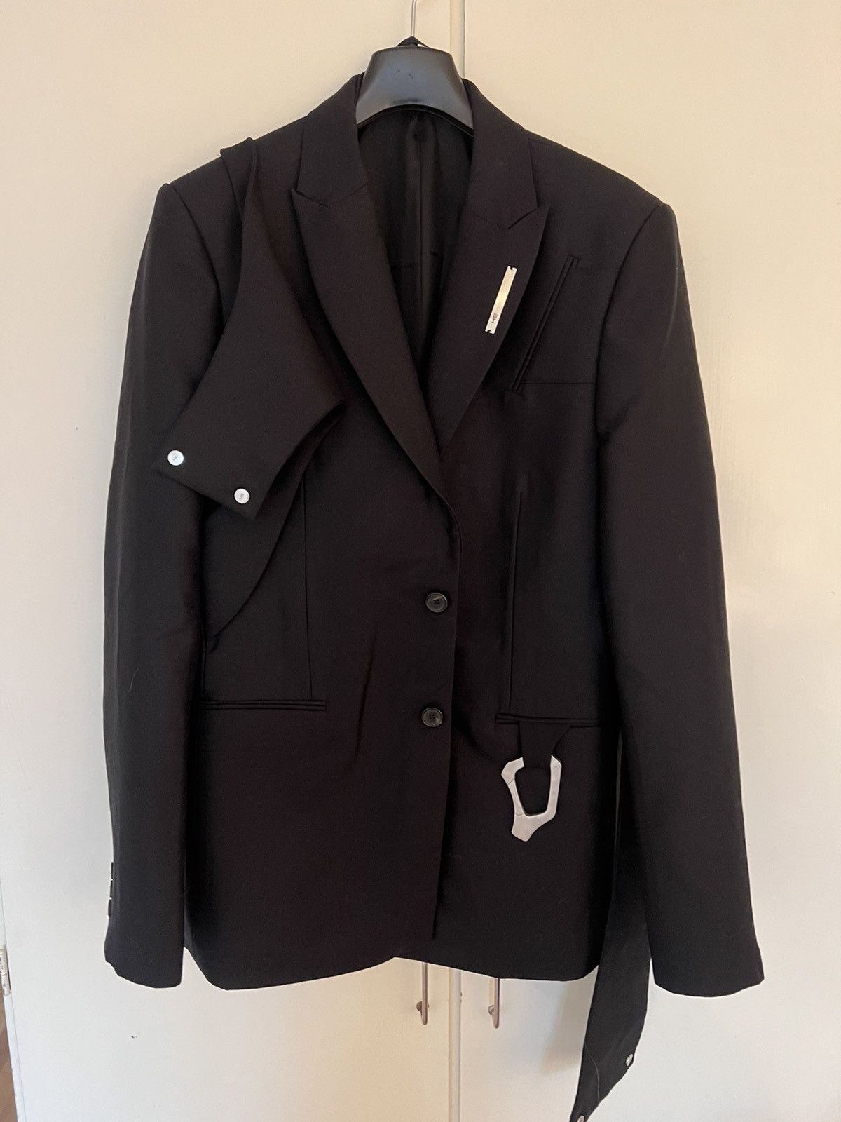Heliot Emil HELIOT EMIL AW23 ’Connected Forms’ Wool Blazer Size 50R - 2 Thumbnail