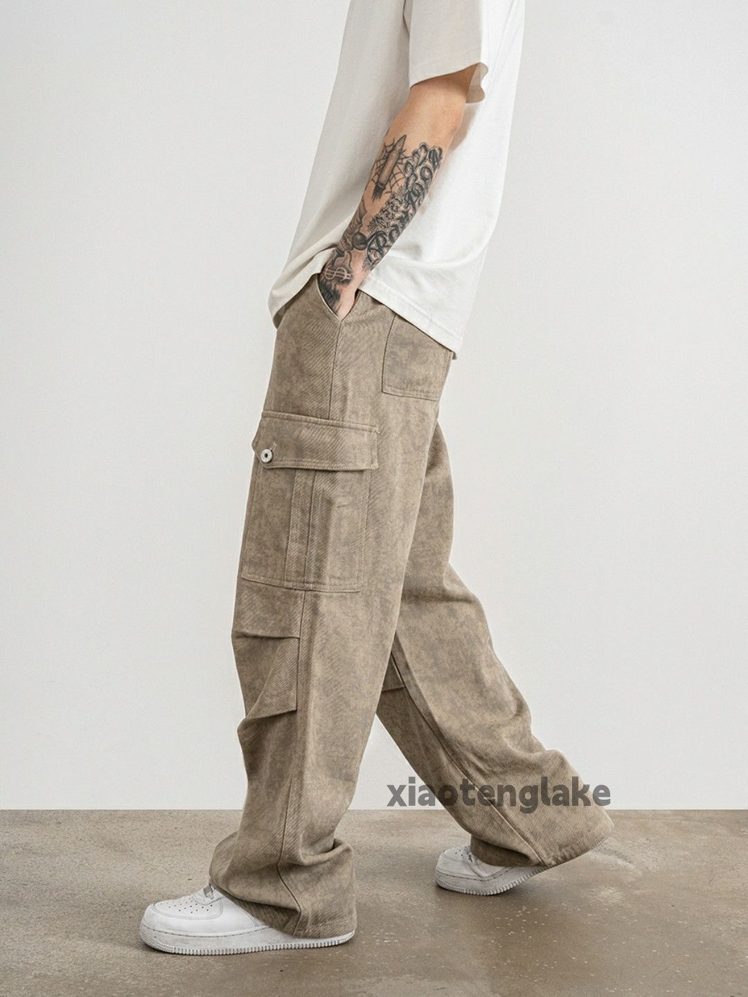 Designer × Japanese Brand × Vintage washed faded cleanfit pleated military cargo pants Size US 32 / EU 48 - 5 Thumbnail