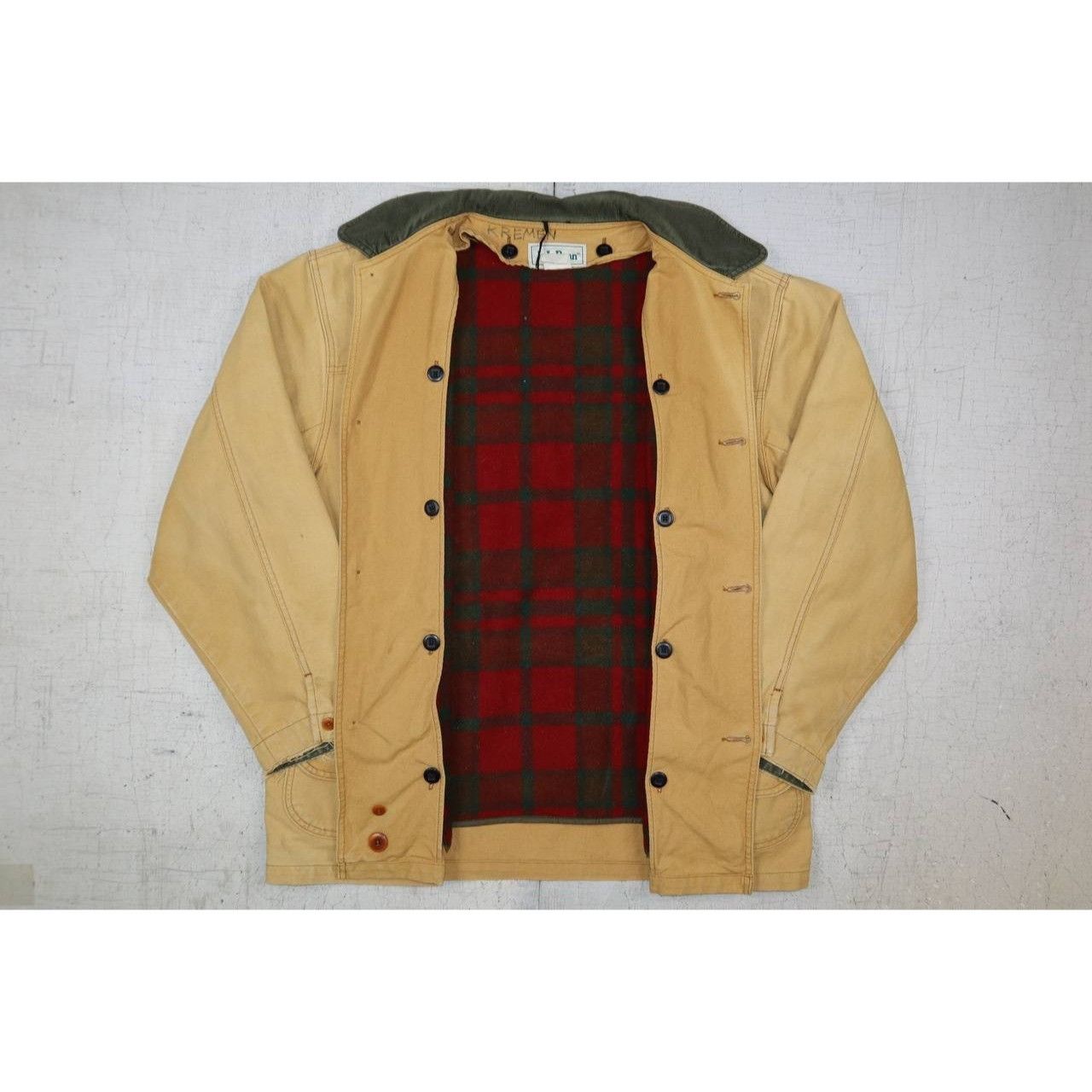 L.L. Bean VINTAGE 90s LL Bean Men's Beige Chore Jacket Size US L / EU 52-54 / 3 - 3 Thumbnail