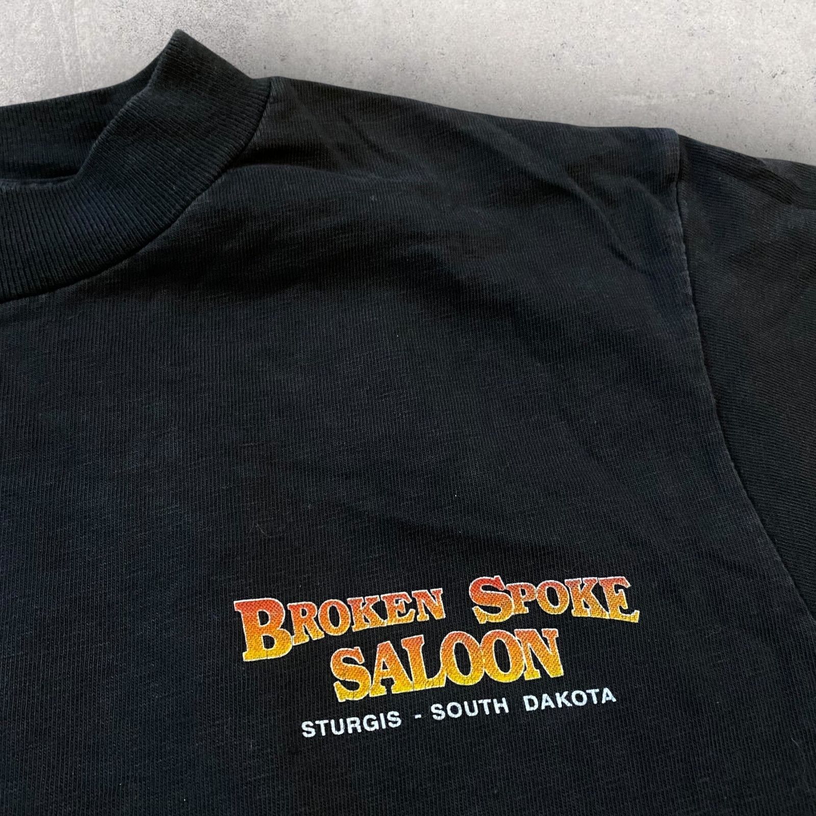 Harley Davidson × Vintage Vintage 90s Sturgis Broken Spoke Saloon Biker T Shirt Size US S / EU 44-46 / 1 - 5 Thumbnail