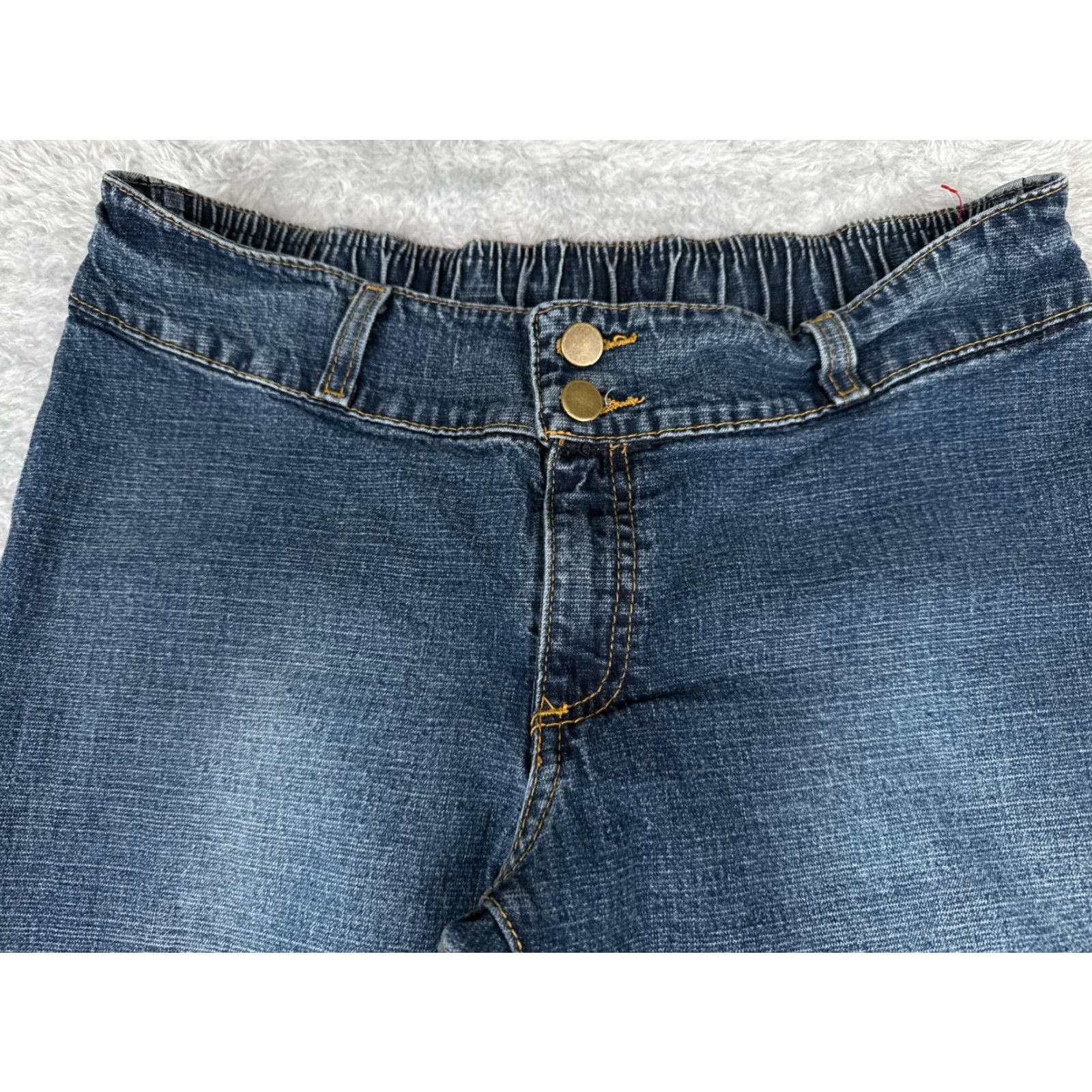 Vintage Motherhood Maternity Jeans Womens Small Blue Denim Flared Elastic Cotton 32x30 Size 28" / US 6 / IT 42 - 4 Thumbnail