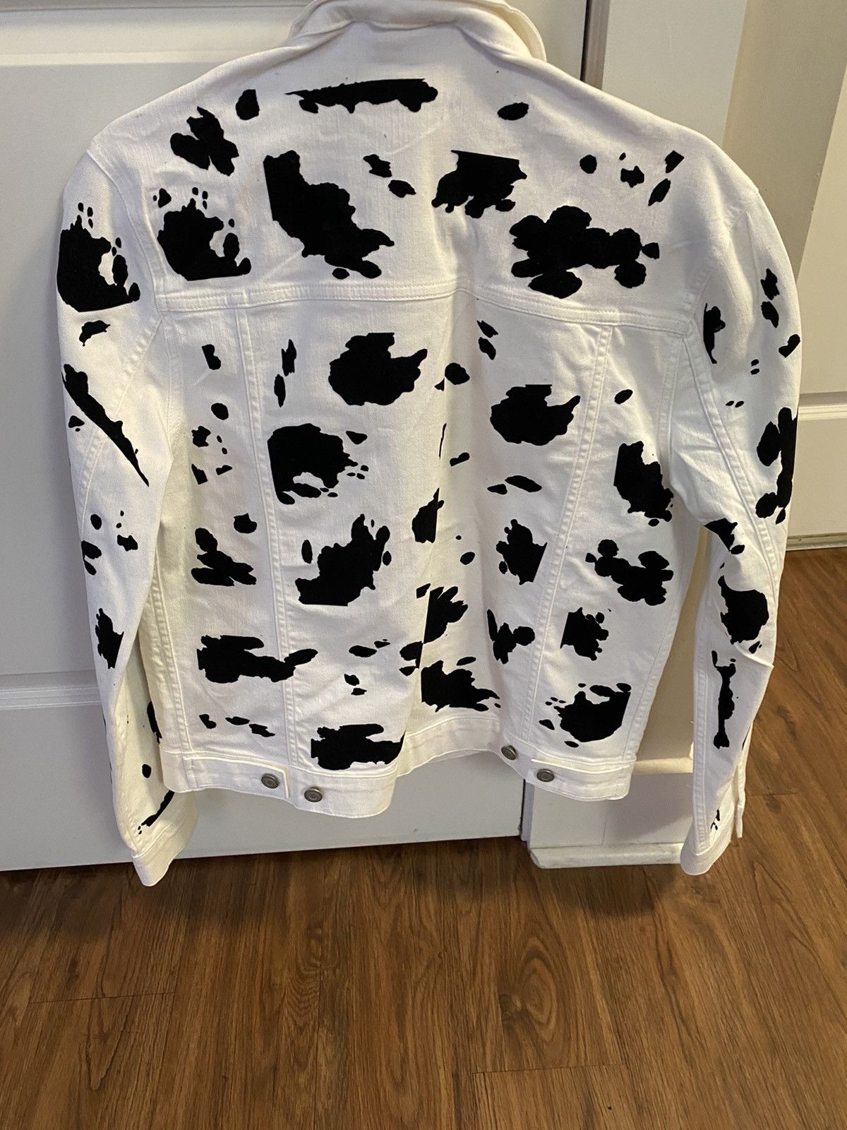 Other WHITE DENIM COW PRINT JACKET Size US M / EU 48-50 / 2 - 8 Thumbnail