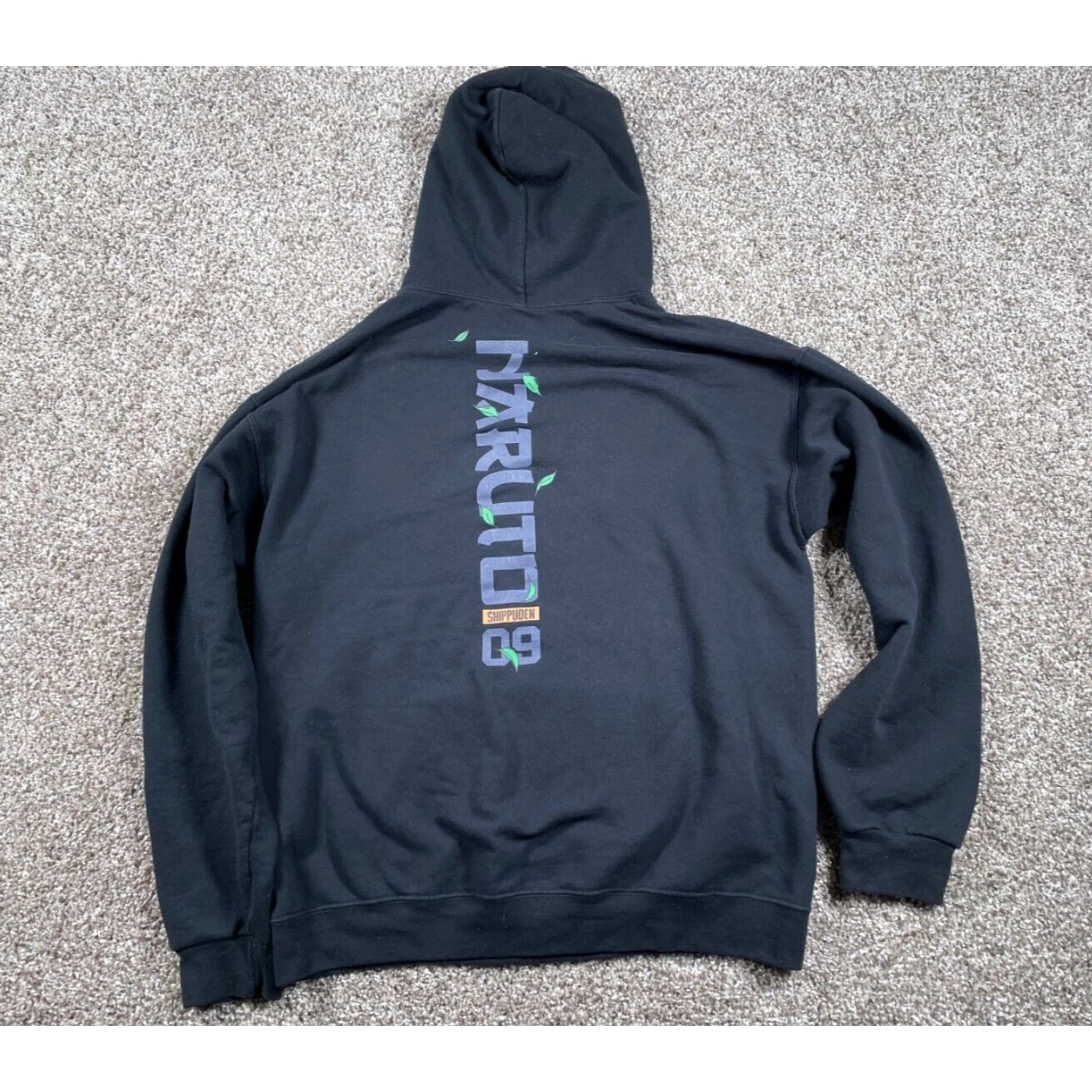Doublet Naruto Shippuden Hoodie Adult Large Black Graphic Print Sweatshirt Anime Crew Neck Pullover Cotton Blend Men’s 90s Retro Graphic Size US L / EU 52-54 / 3 - 3 Thumbnail