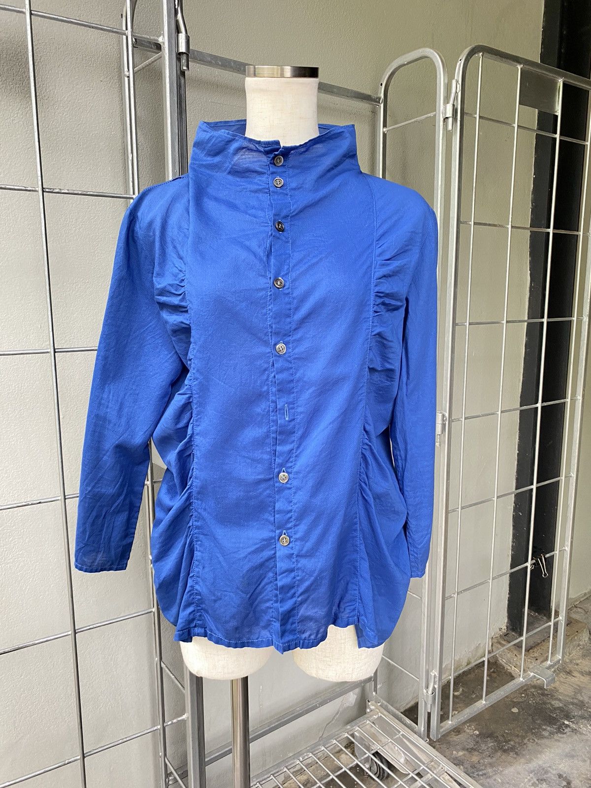 Issey Miyake Plantation blue blouse Size M / US 6-8 / IT 42-44 - 14 Thumbnail