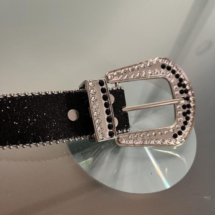 Vintage 2-Tone Rhinestone Skull Belt | Grailed