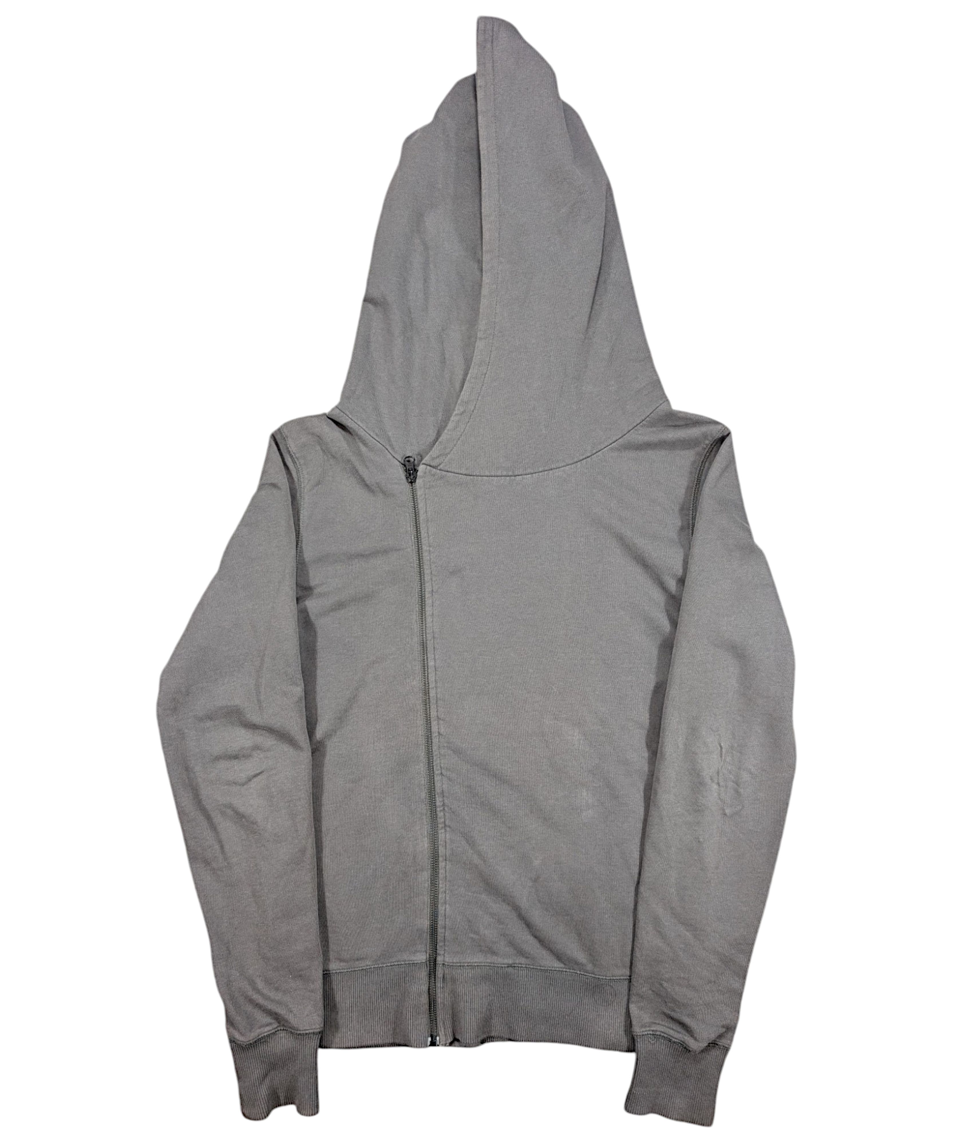 Thom Krom Thom Krom Grey Diagonal Asymmetrical Zip Up Hoodie Rick Size US S / EU 44-46 / 1 - 3 Thumbnail
