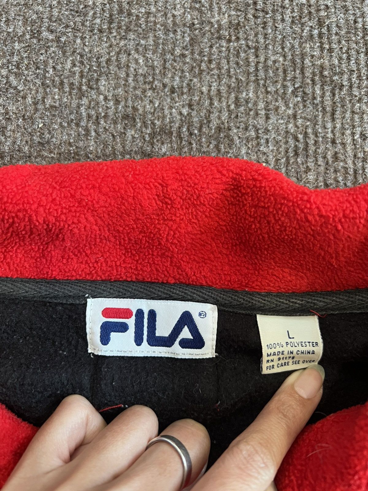 Fila FILA 1/4 zip fleece pullover sweatshirt Size US L / EU 52-54 / 3 - 5 Thumbnail