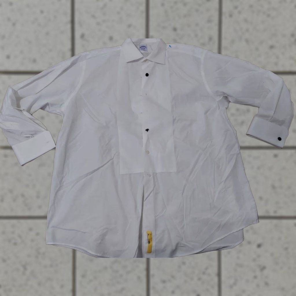 Brooks Brothers Brooks Brothers Dress Shirt Mens 18 34 White Cotton Button Shirt Size 48R - 1 Thumbnail