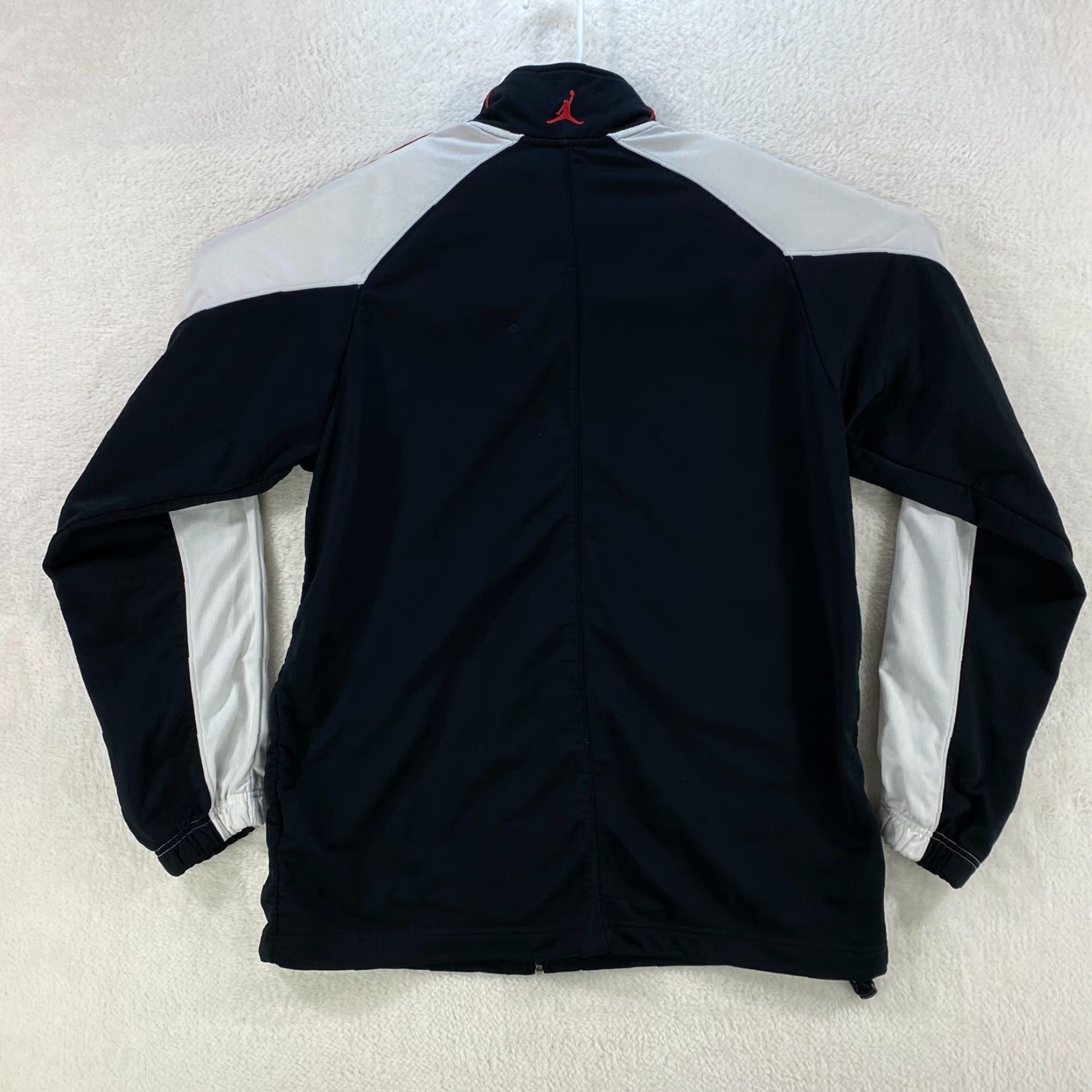 Jordan Brand VINTAGE Nike Jordan Mens Large Zip Up Track Jacket Black Red White Retro VTG Size US L / EU 52-54 / 3 - 2 Thumbnail
