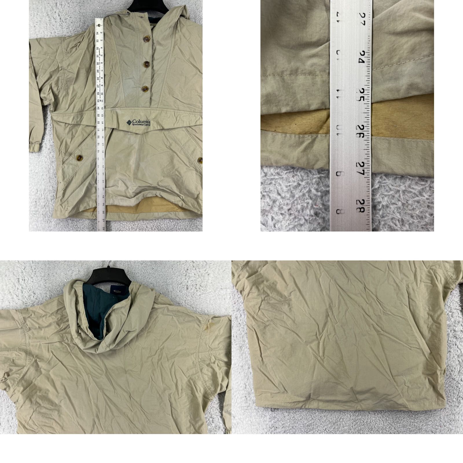 Vintage VINTAGE Columbia Sweater Womens L Hooded 90s Beige White Pullover Long Sleeve Crew Neck Casual Mens Womens Girls Boys Optional? Size L / US 10 / IT 46 - 9 Thumbnail