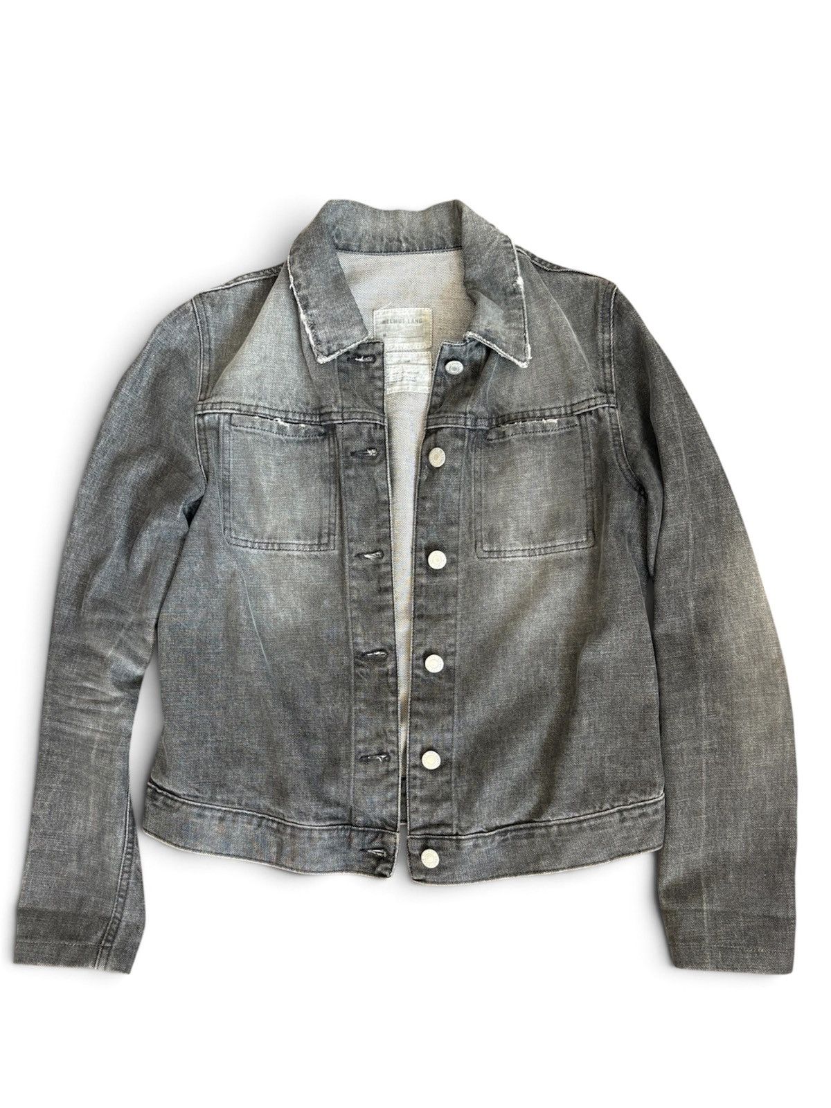 Helmut Lang Helmut Lang 1999 Coated Black Denim Jacket | Grailed