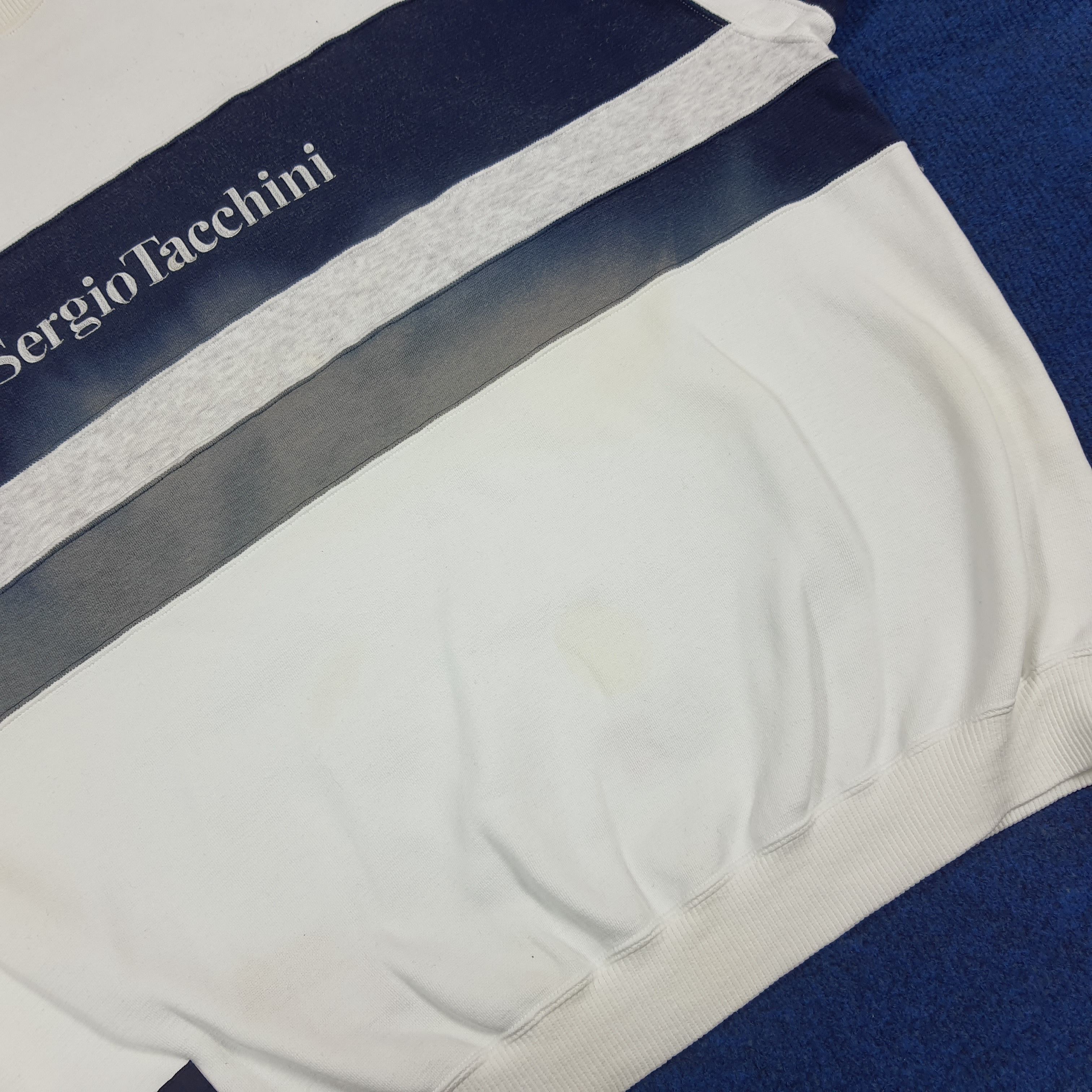 Sergio Tacchini Vintage Retro Sergio Tacchini Sweatshirt Navy Stripe C293N18 Size US XL / EU 56 / 4 - 11 Thumbnail