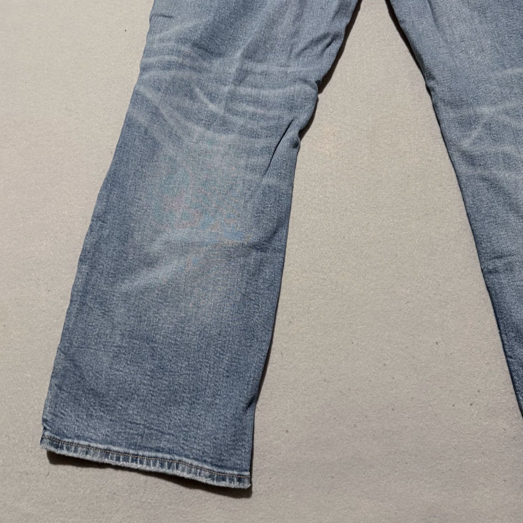 American Eagle Outfitters American Eagle Jeans Women Blue Denim Distressed Straight Stretch - 12 Short Size 34" / US 12 / IT 48 - 7 Thumbnail