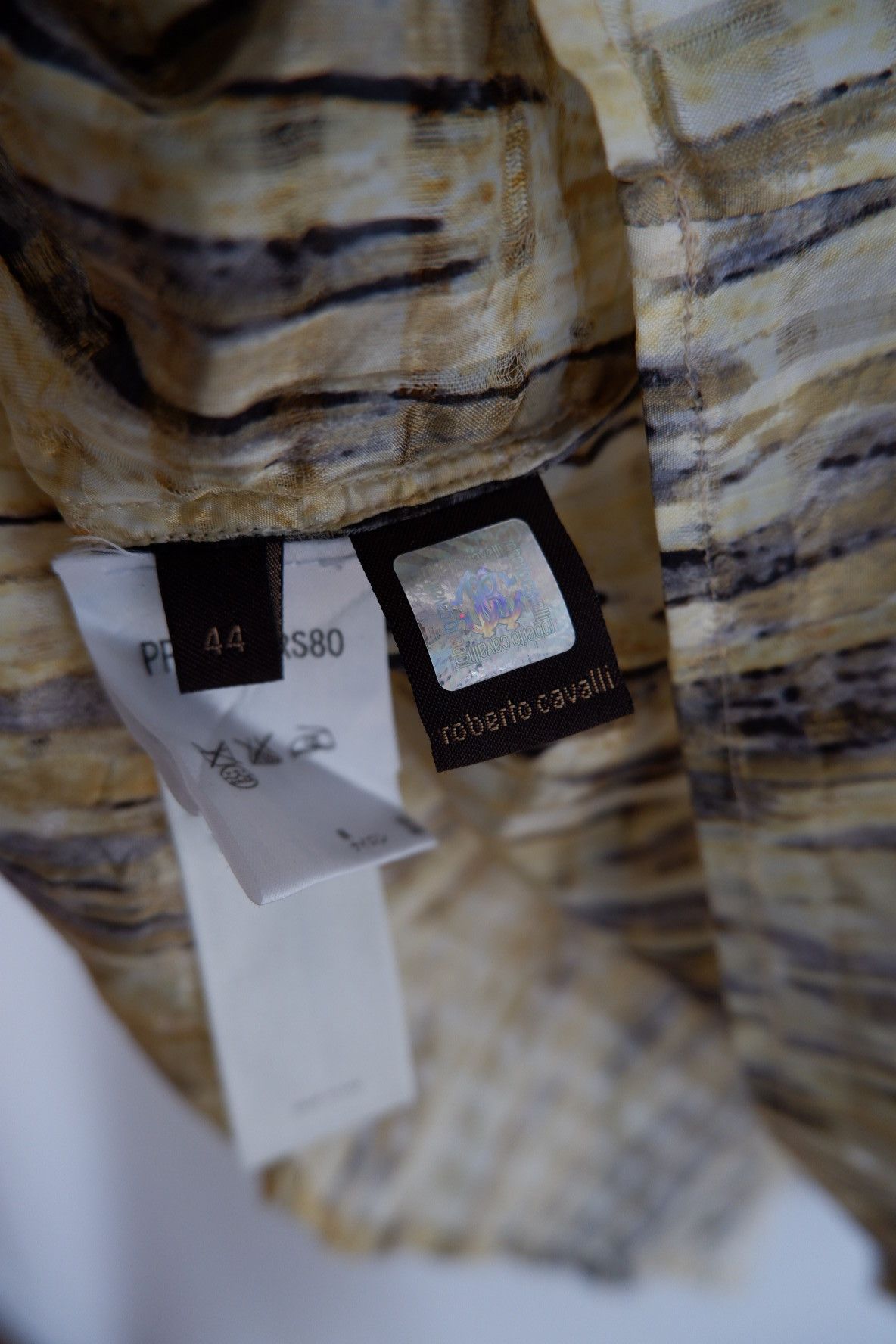 Roberto Cavalli Roberto Cavalli - 2000s Silk Printed Blouse Shirt Size M / US 6-8 / IT 42-44 - 9 Thumbnail