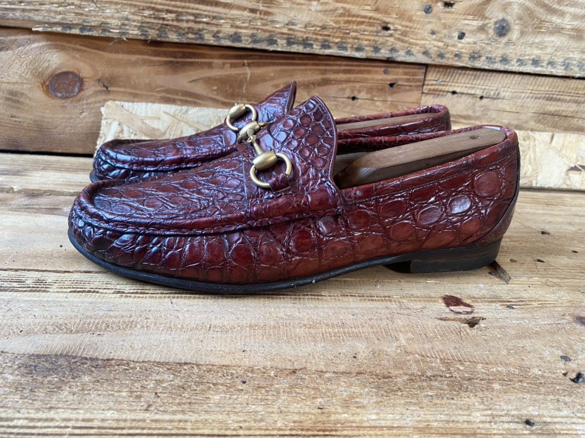 Gucci Gucci horsebit 1953 exotic crocodile leather loafers sz 7 Size US 8 / EU 41 - 6 Thumbnail