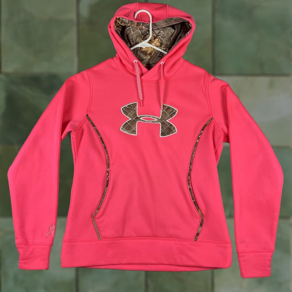 Under Armour Under Armour Womens Hoodie Medium Pink/Camo Breast Cancer Logo Storm Size M / US 6-8 / IT 42-44 - 1 Thumbnail