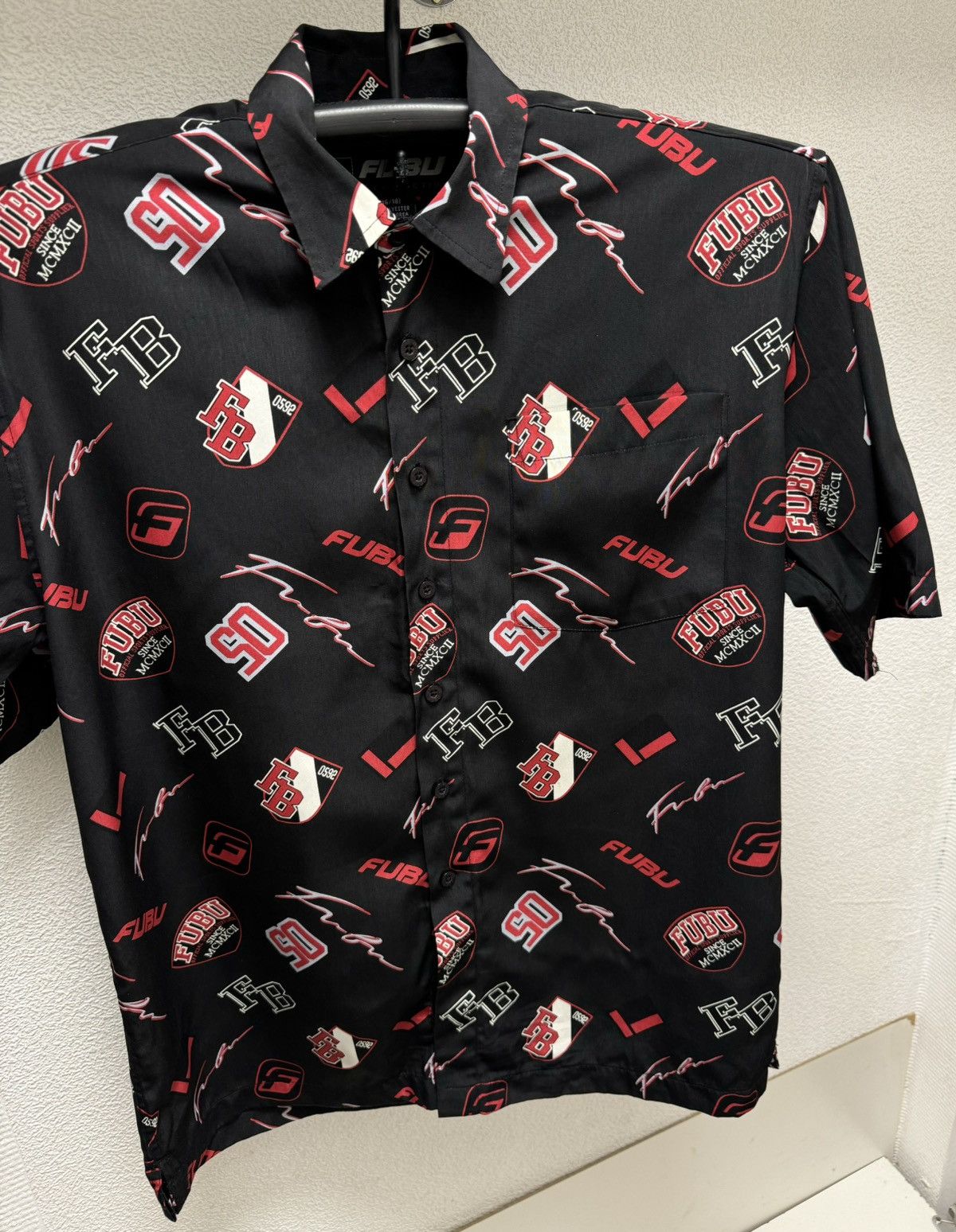 Fubu Fubu fullprint monogram silk shirt L sz Size US L / EU 52-54 / 3 - 8 Thumbnail