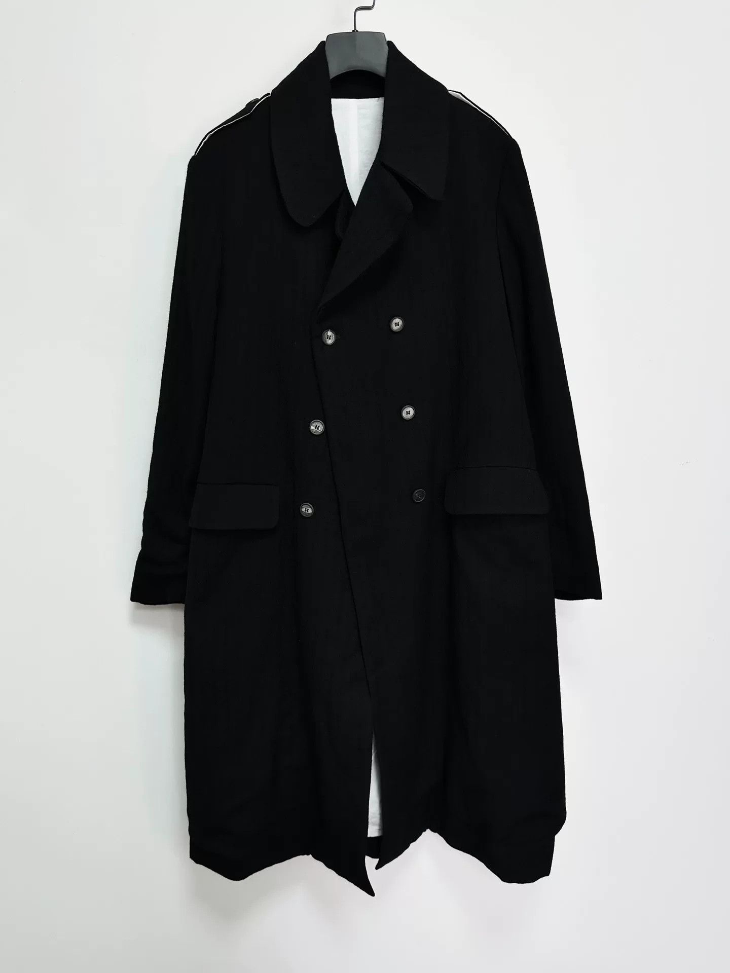 Bergfabel black double-breasted wool long coat Size US M / EU 48-50 / 2 - 1 Thumbnail
