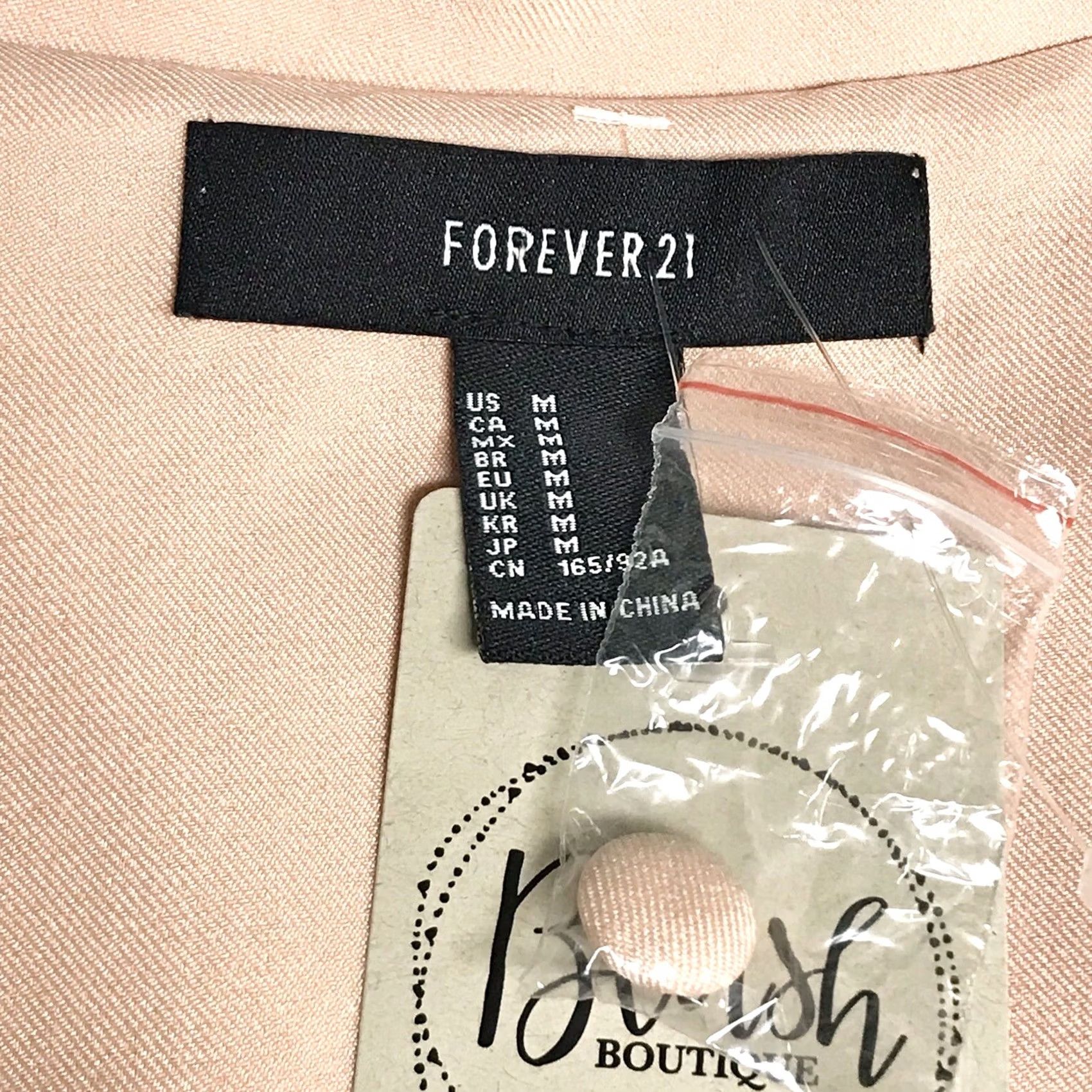Forever 21 Forever 21 Women Creamy Peach Belted Tie-Waist Waterfall Trench Coat Jacket M Size M / US 6-8 / IT 42-44 - 3 Thumbnail