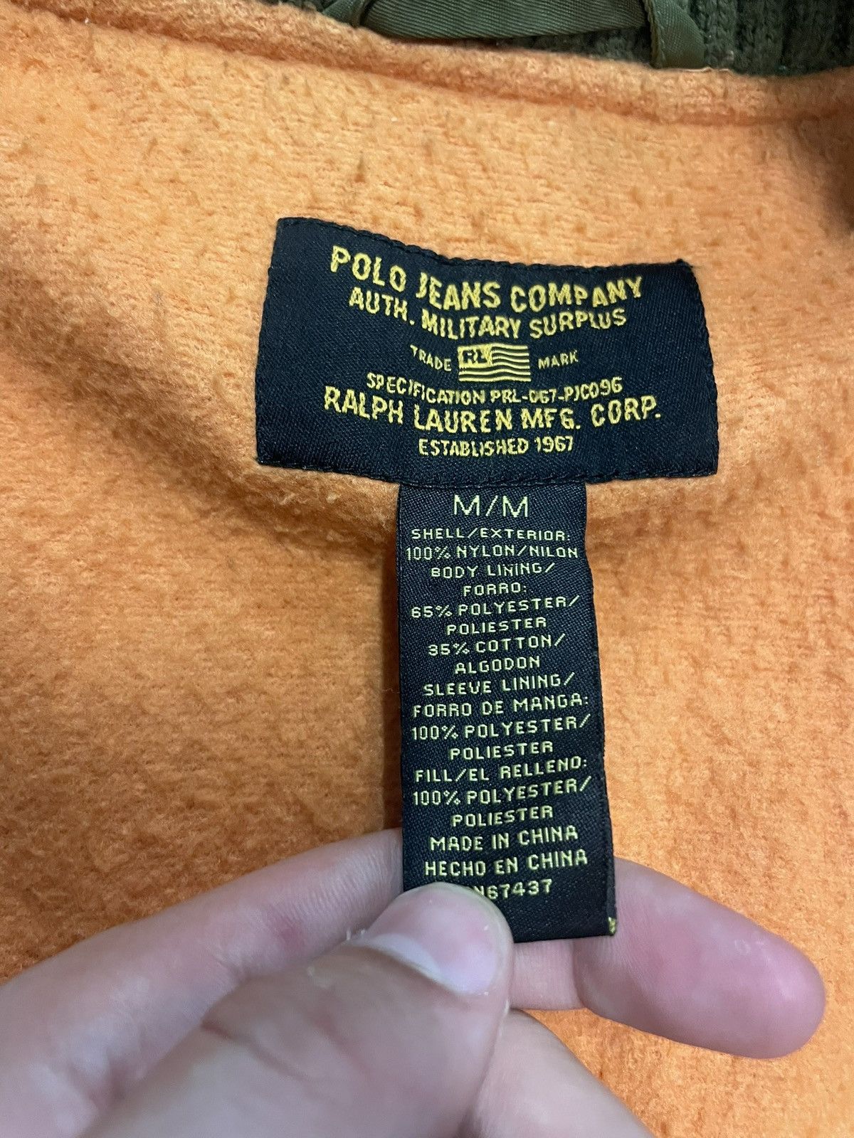 Polo Ralph Lauren Polo Ralph Lauren military surplus bomber M 90s designer Size US M / EU 48-50 / 2 - 8 Thumbnail