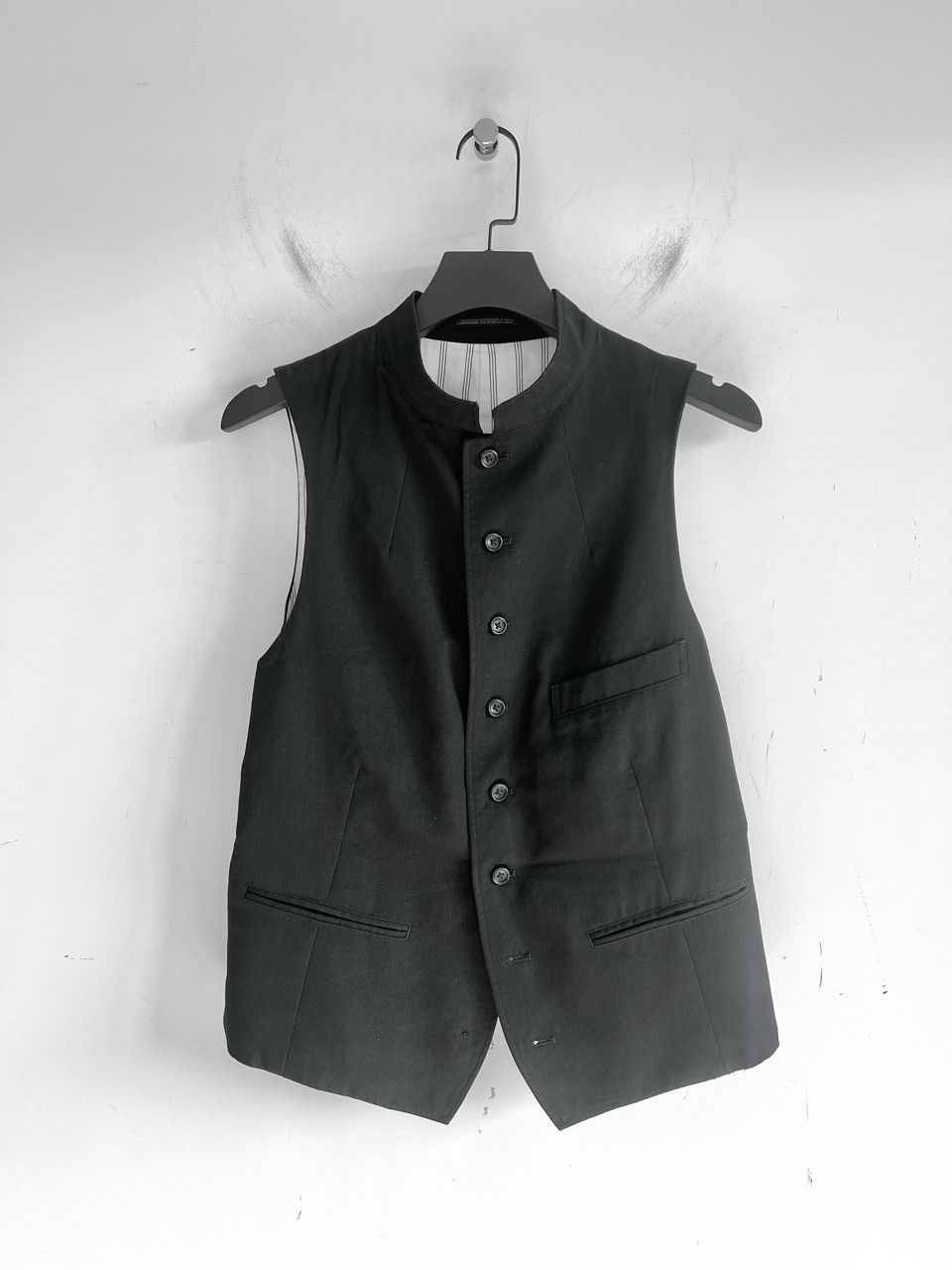 Yohji Yamamoto Yohji Yamamoto Pour Homme W/Gabardine 8BS Stand Collar Vest Size US M / EU 48-50 / 2 - 1 Thumbnail