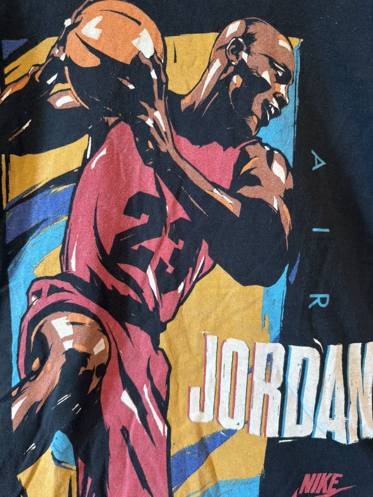 Nike Vintage 90s Nike Air Jordan T-shirt Size US XL / EU 56 / 4 - 2 Thumbnail