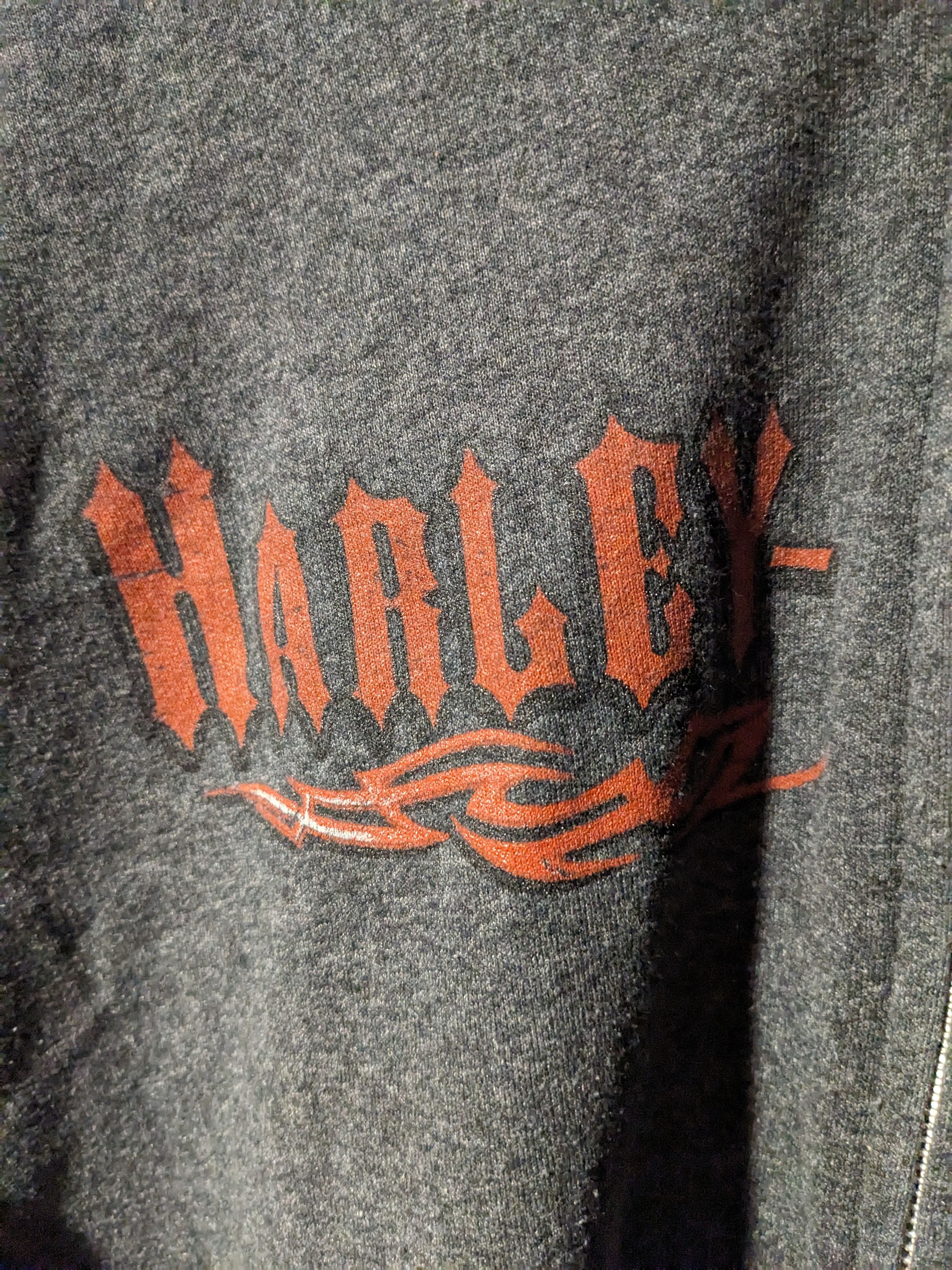 Harley Davidson × Vintage Vintage Y2K Harley Davidson Motorcycle Full Zip Hoodie Size US XXL / EU 58 / 5 - 5 Thumbnail
